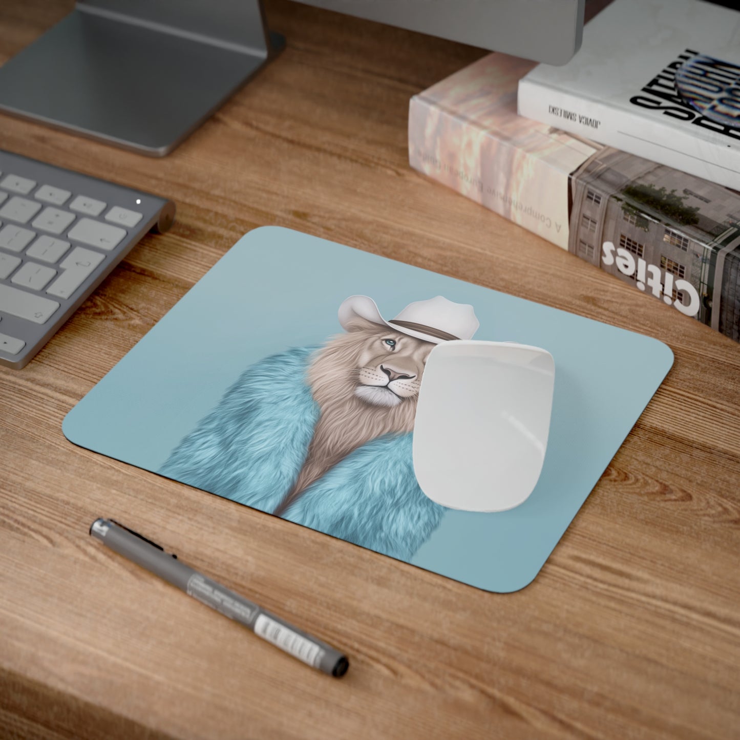 Mouse Mat - Cool Cat in Fur Coat