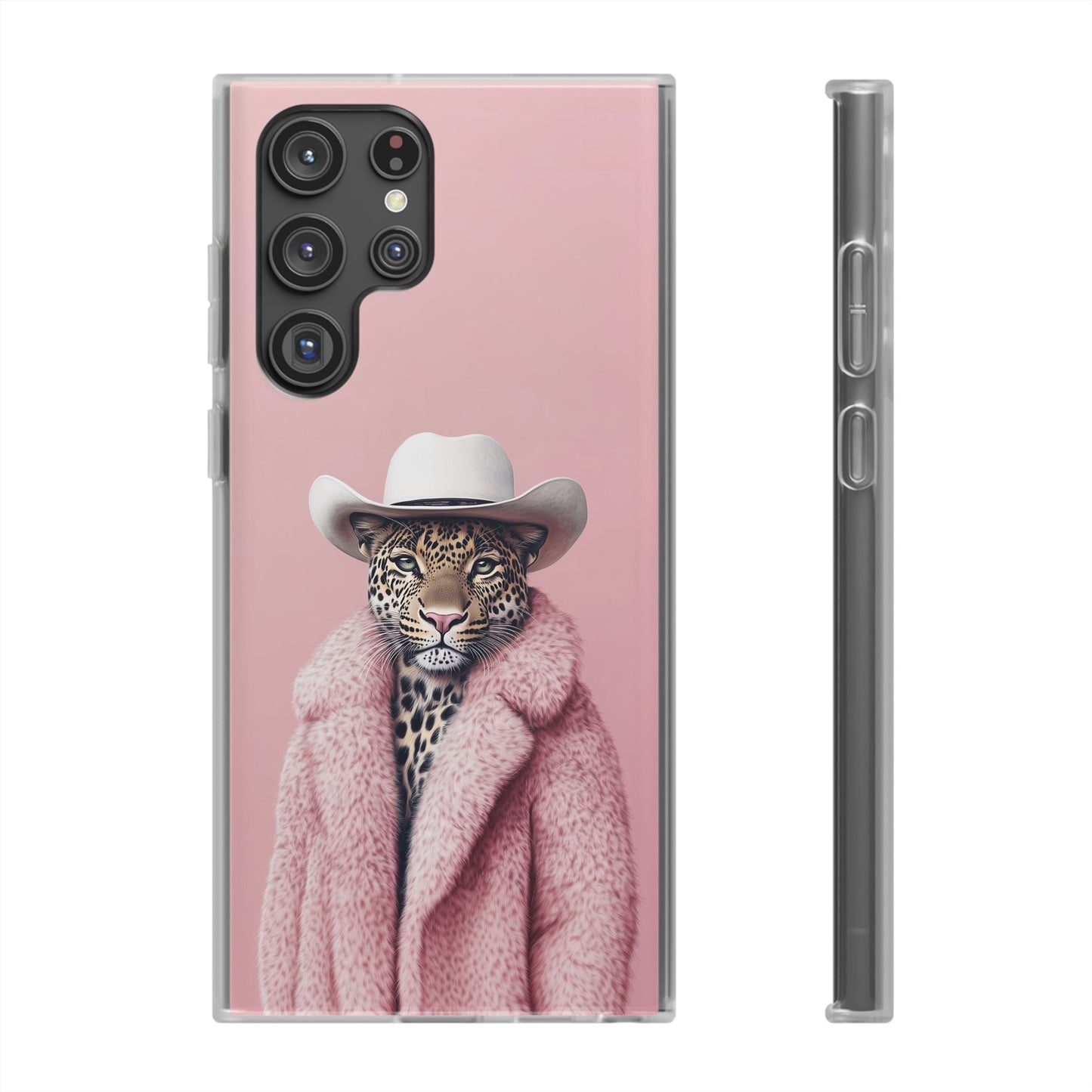 Leopard Fur Coat - Flexi Case