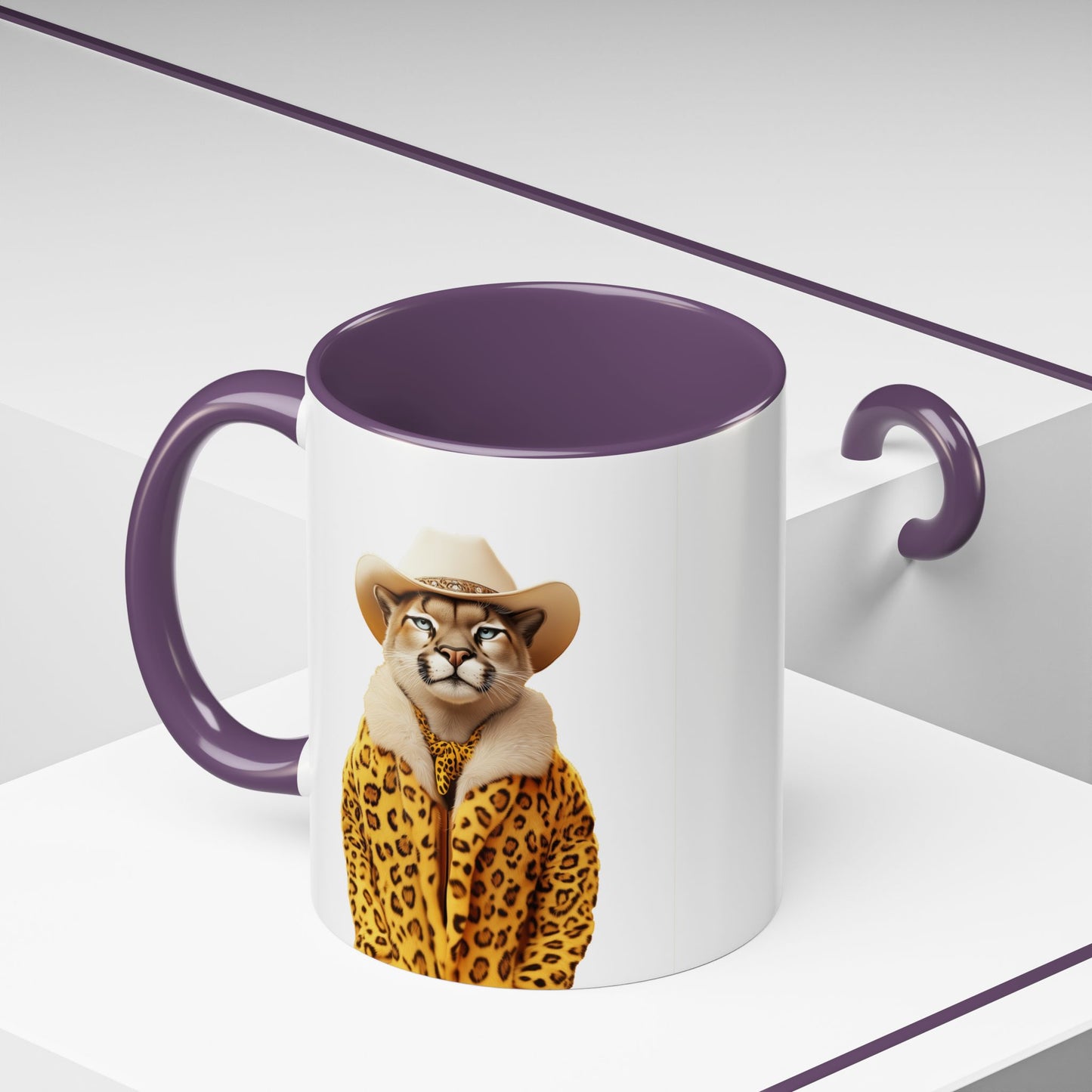 Coffee Mug - Cool Cat in Leopard Fur