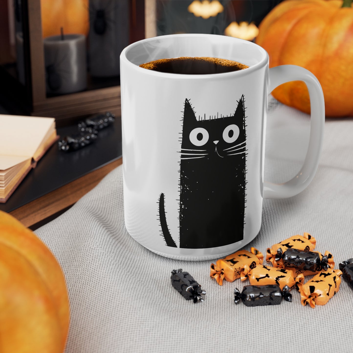 11oz & 15oz Coffee Mug - Black Cat