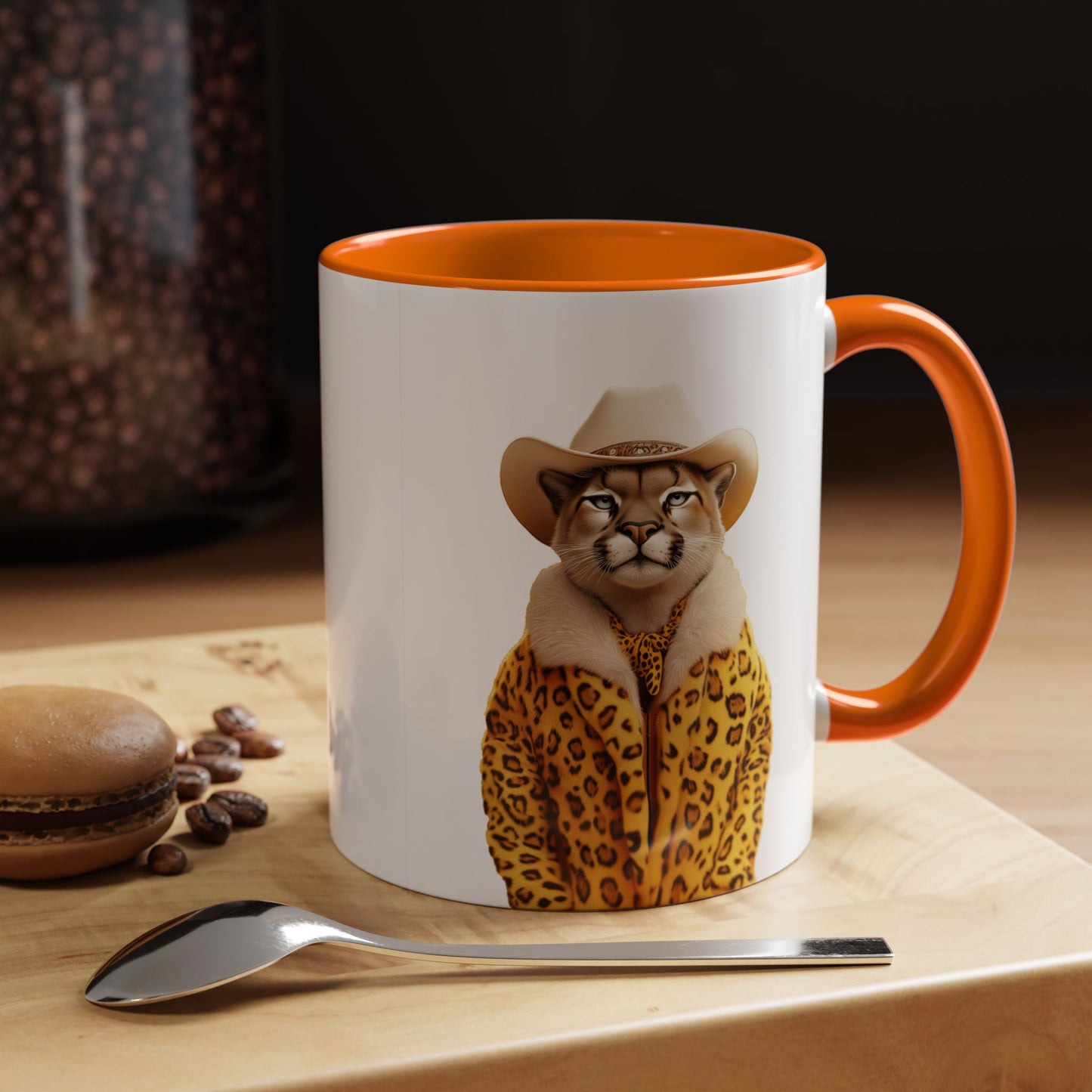 Coffee Mug - Cool Cat in Leopard Fur