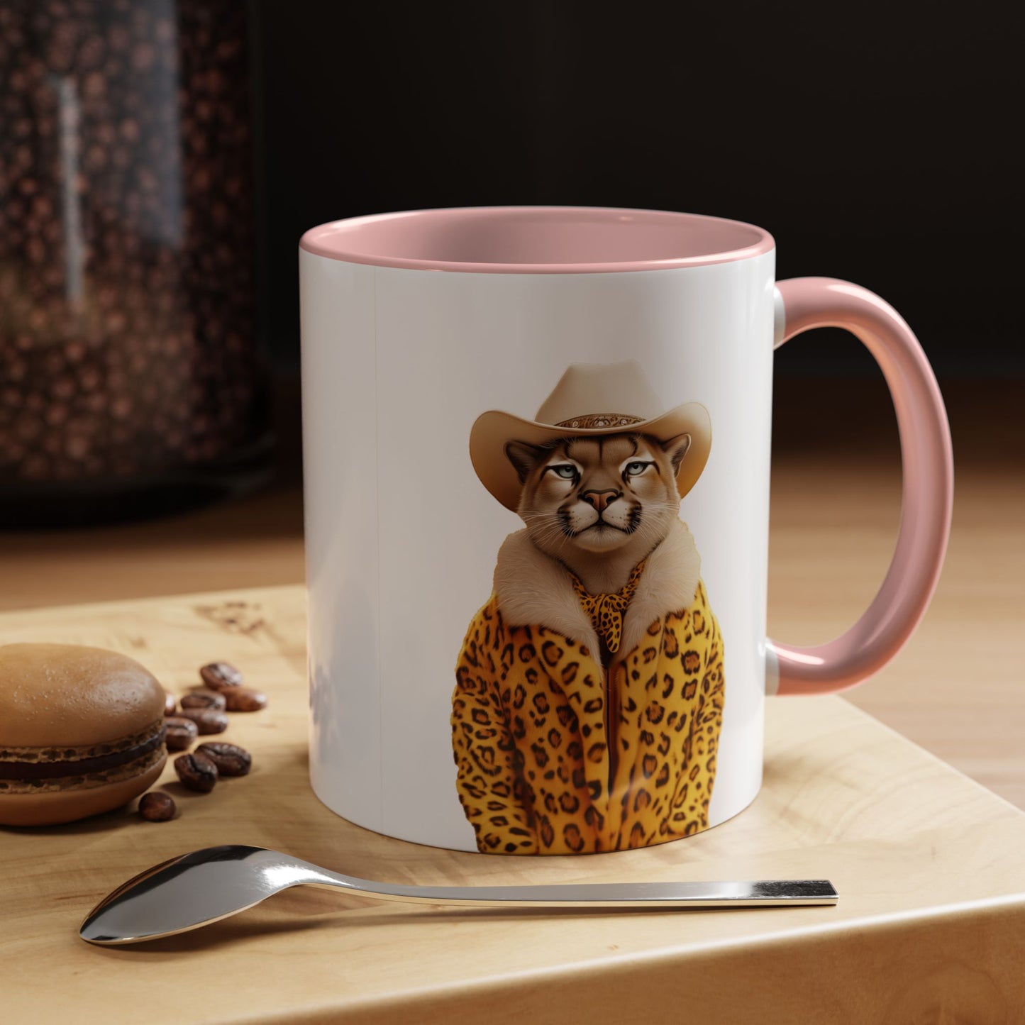 Coffee Mug - Cool Cat in Leopard Fur