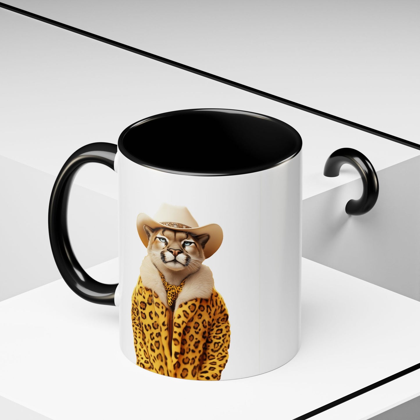 Coffee Mug - Cool Cat in Leopard Fur