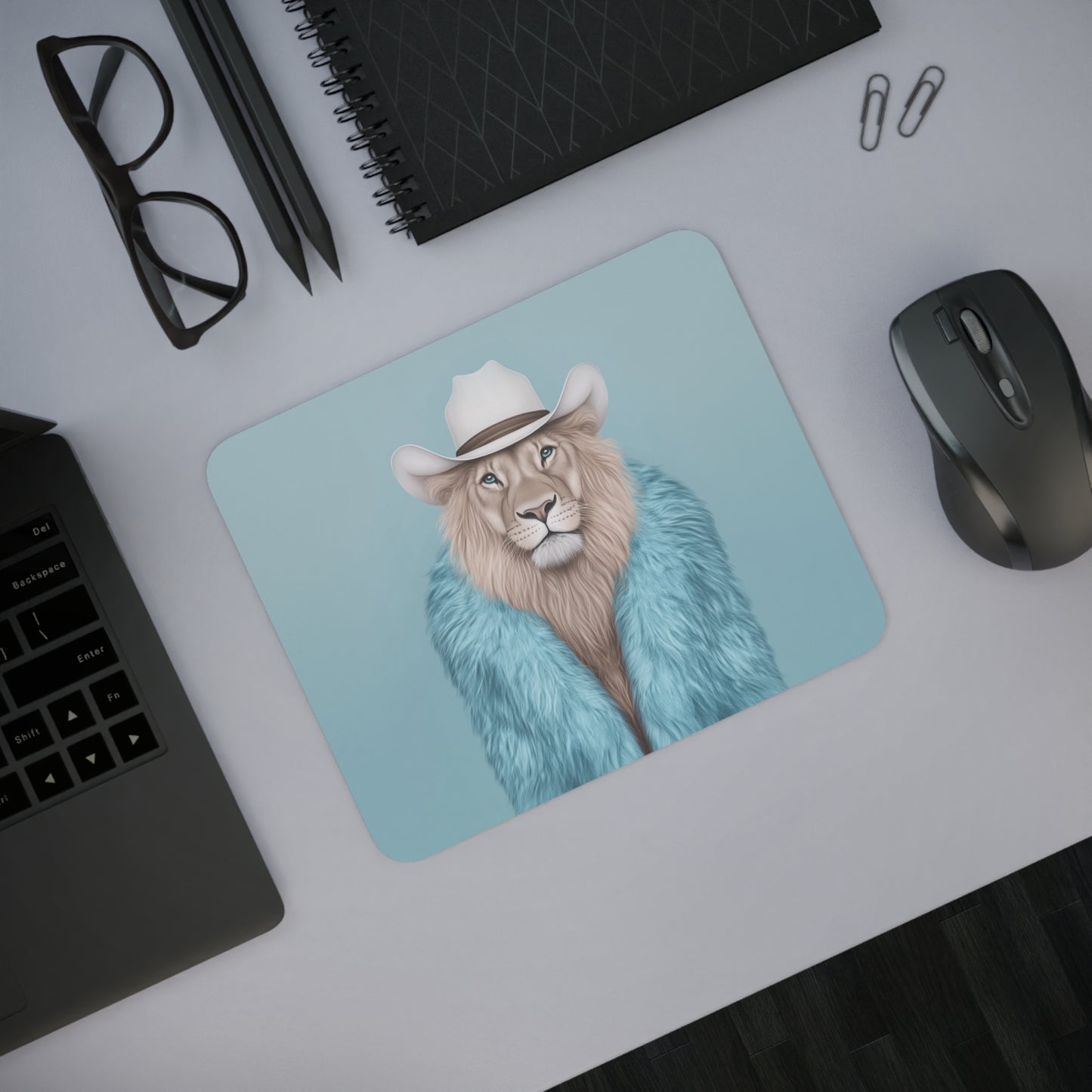 Mouse Mat - Cool Cat in Fur Coat
