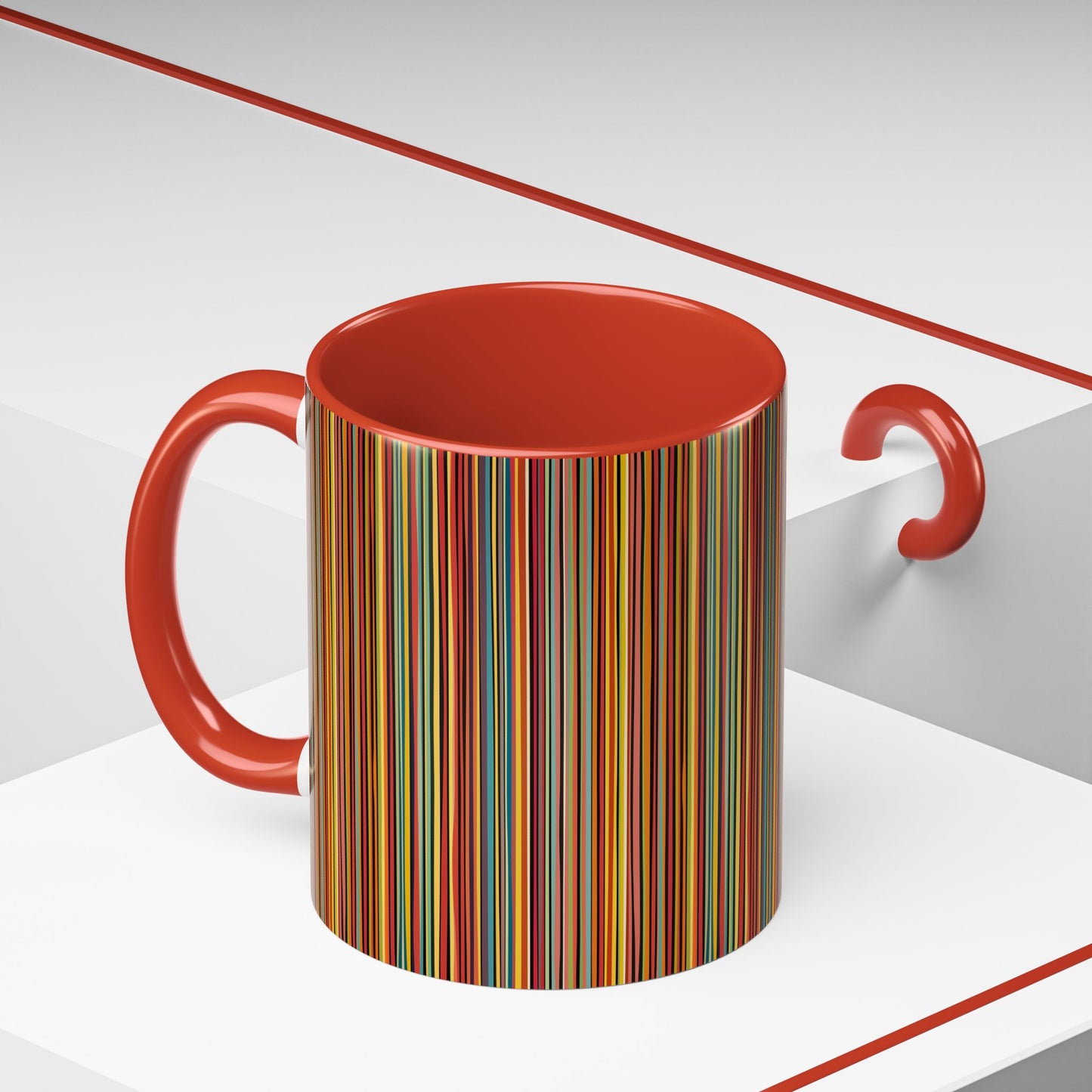 Coffee Mug - Vibrant Coloured Lines