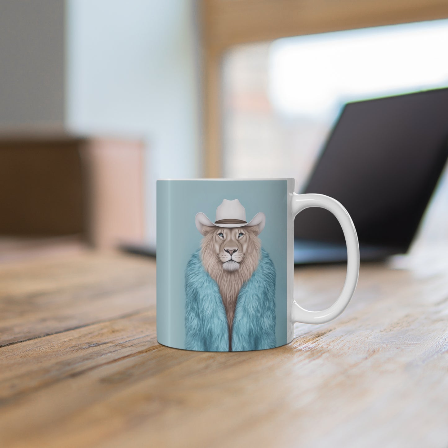 Coffee Mug - Cool Cat - Lion in Fur Coat