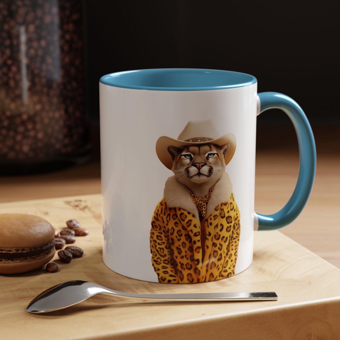 Coffee Mug - Cool Cat in Leopard Fur