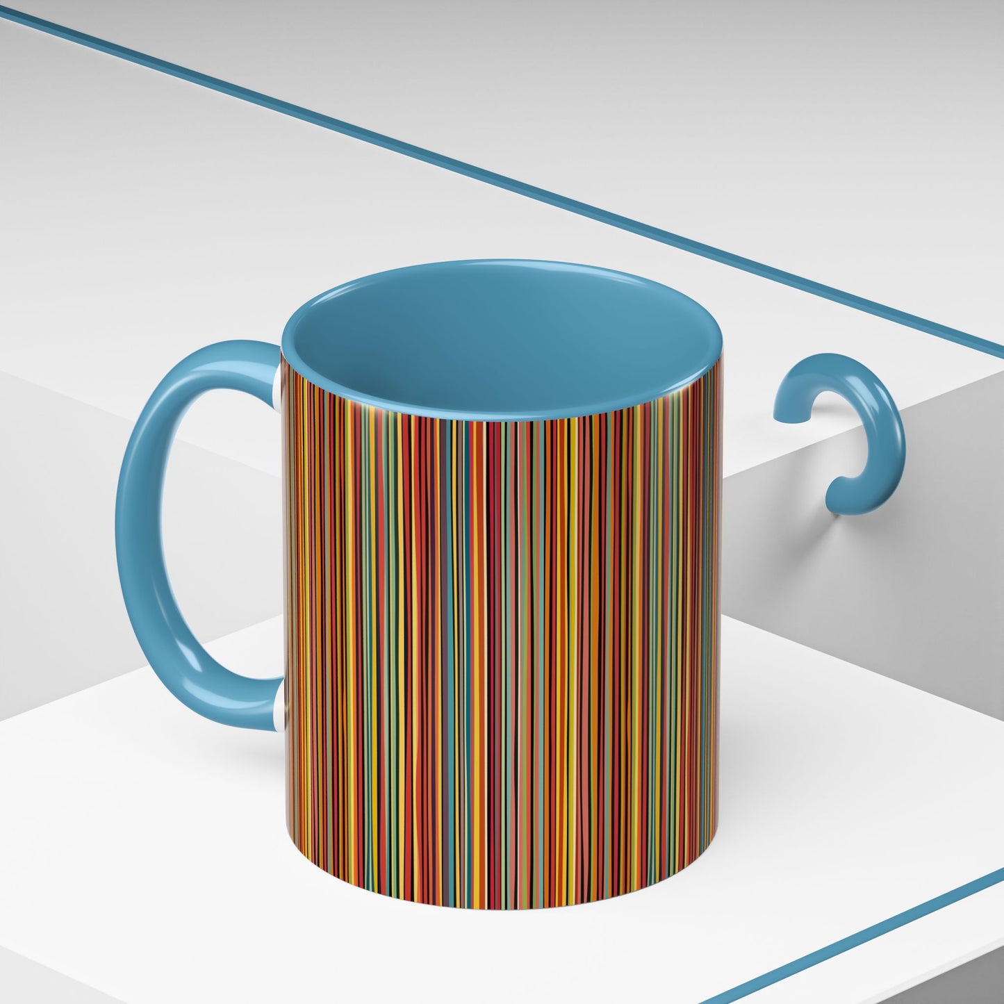 Coffee Mug - Vibrant Coloured Lines