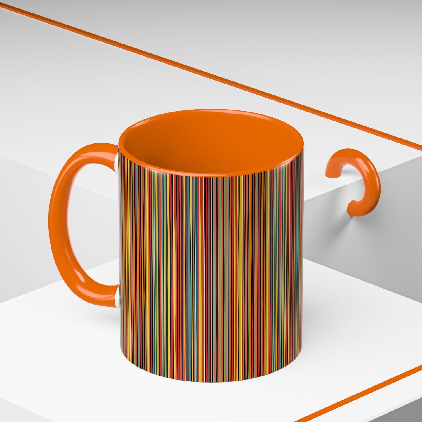 Coffee Mug - Vibrant Coloured Lines