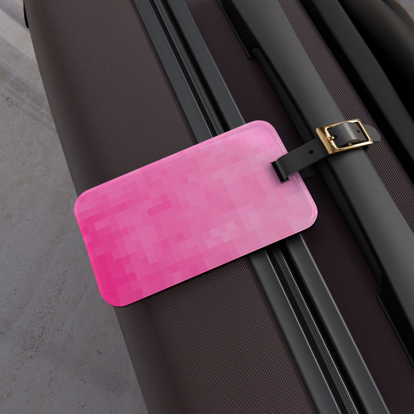 Address Luggage Tag - Pink Matrix
