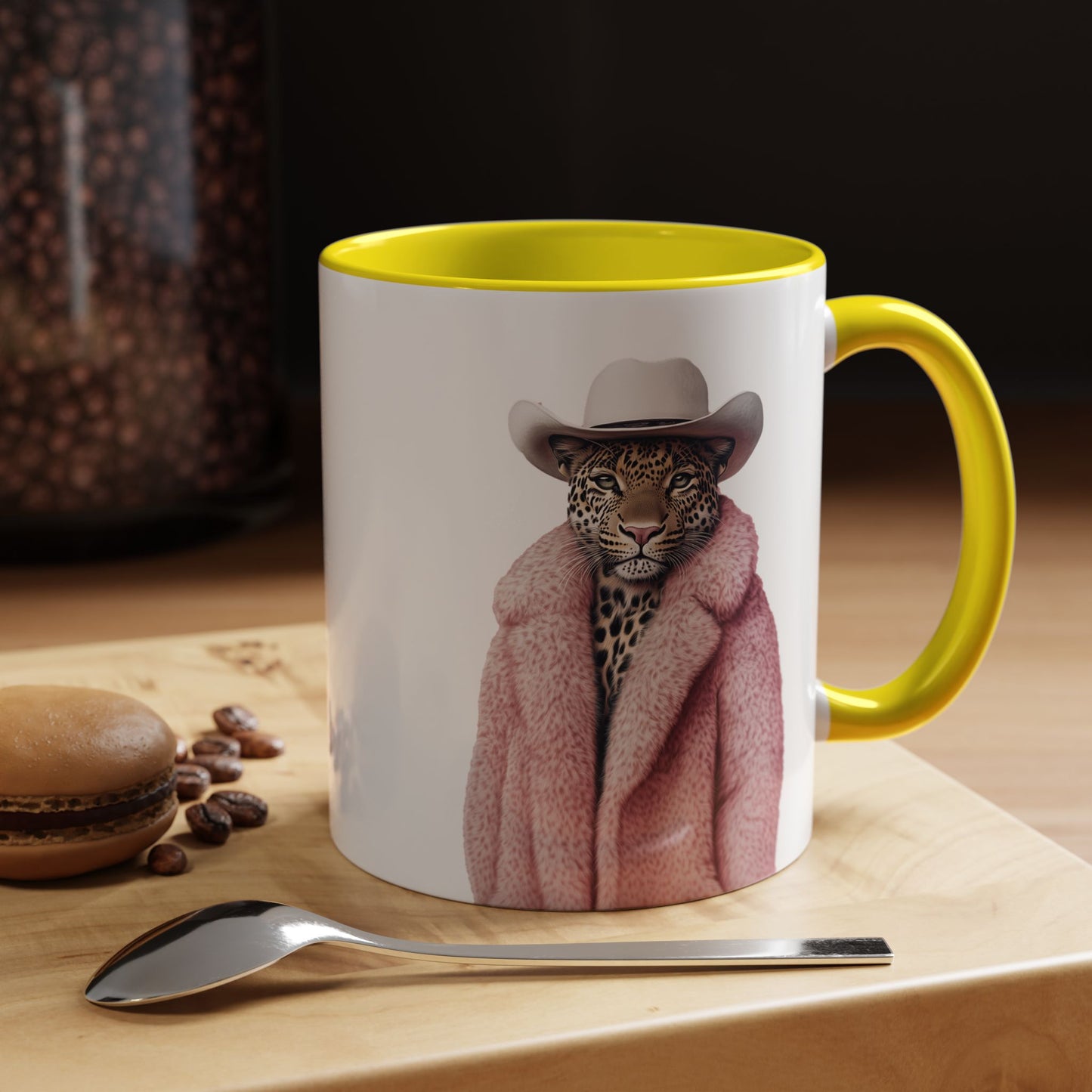 Coffee Mug - Cool Cat in Pink Fur