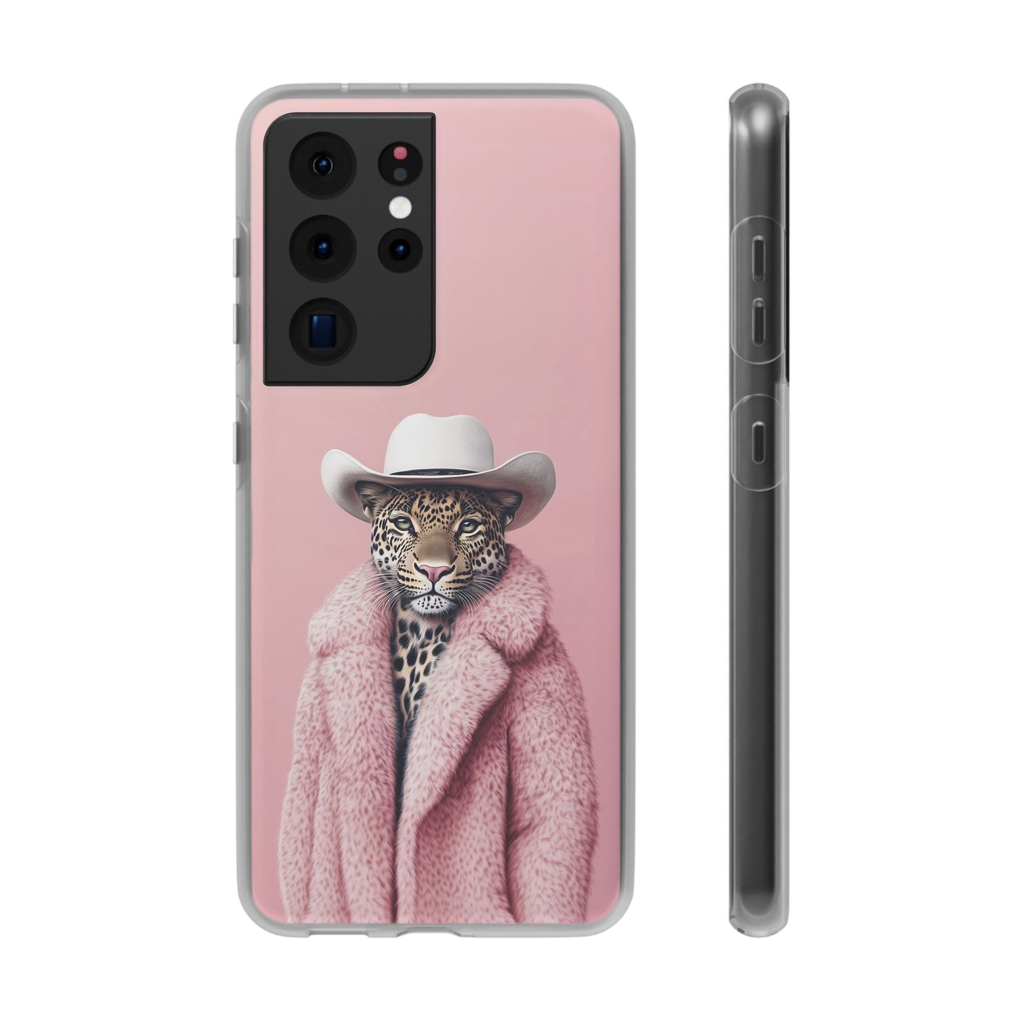 Leopard Fur Coat - Flexi Case