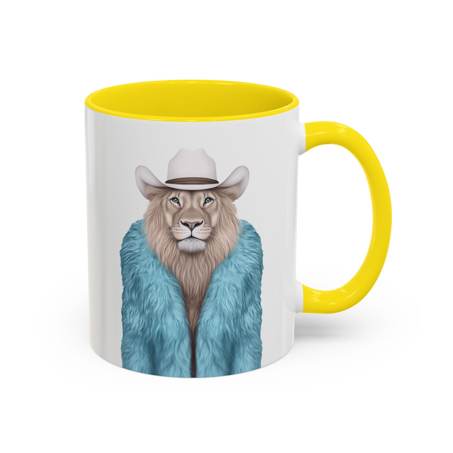 Cool Cat in Blue Fur Coat