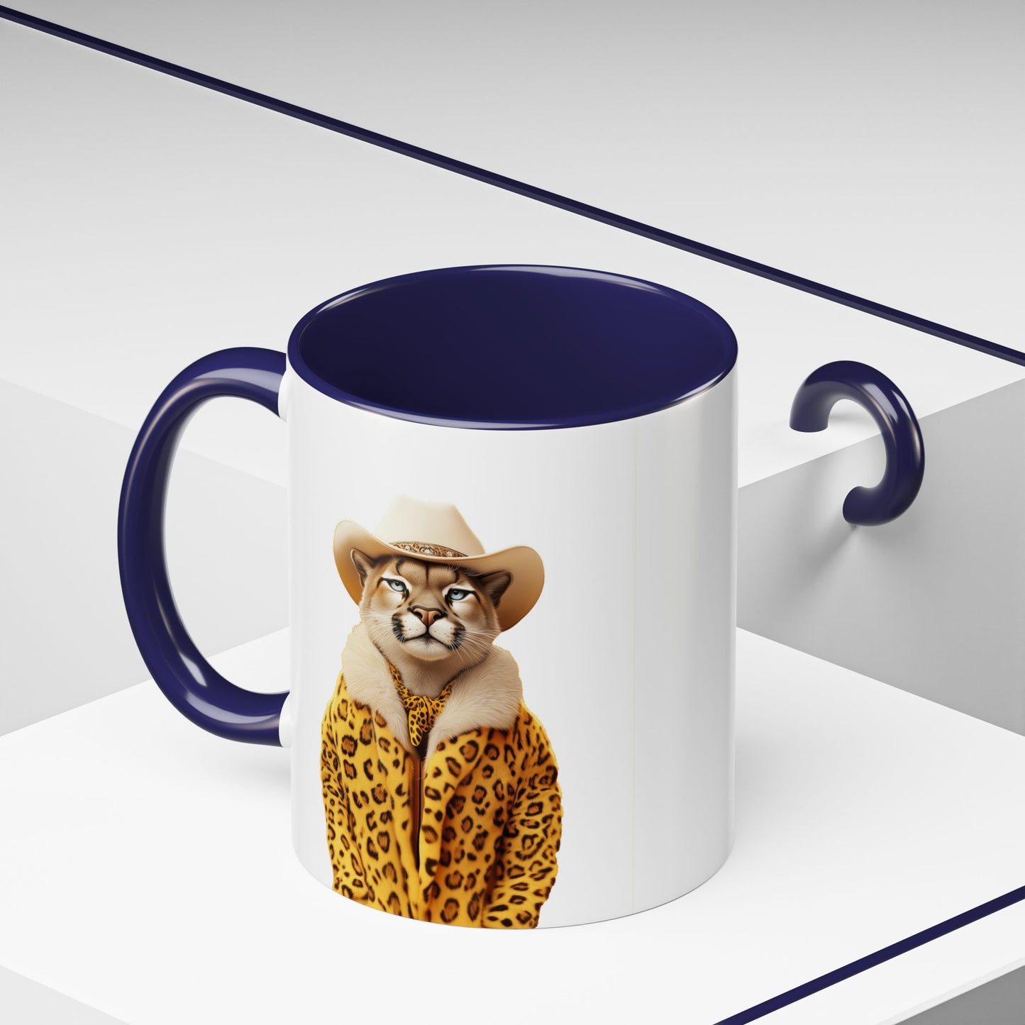 Coffee Mug - Cool Cat in Leopard Fur