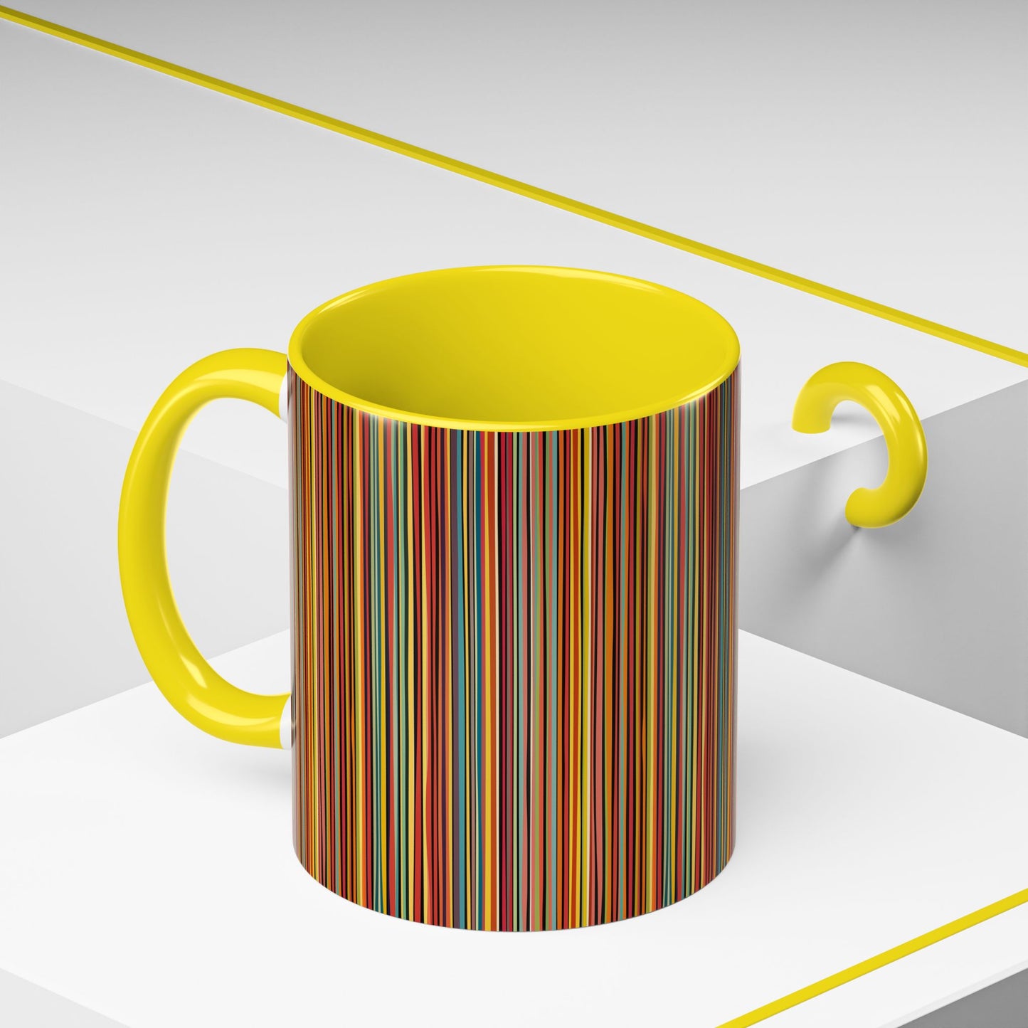 Coffee Mug - Vibrant Coloured Lines