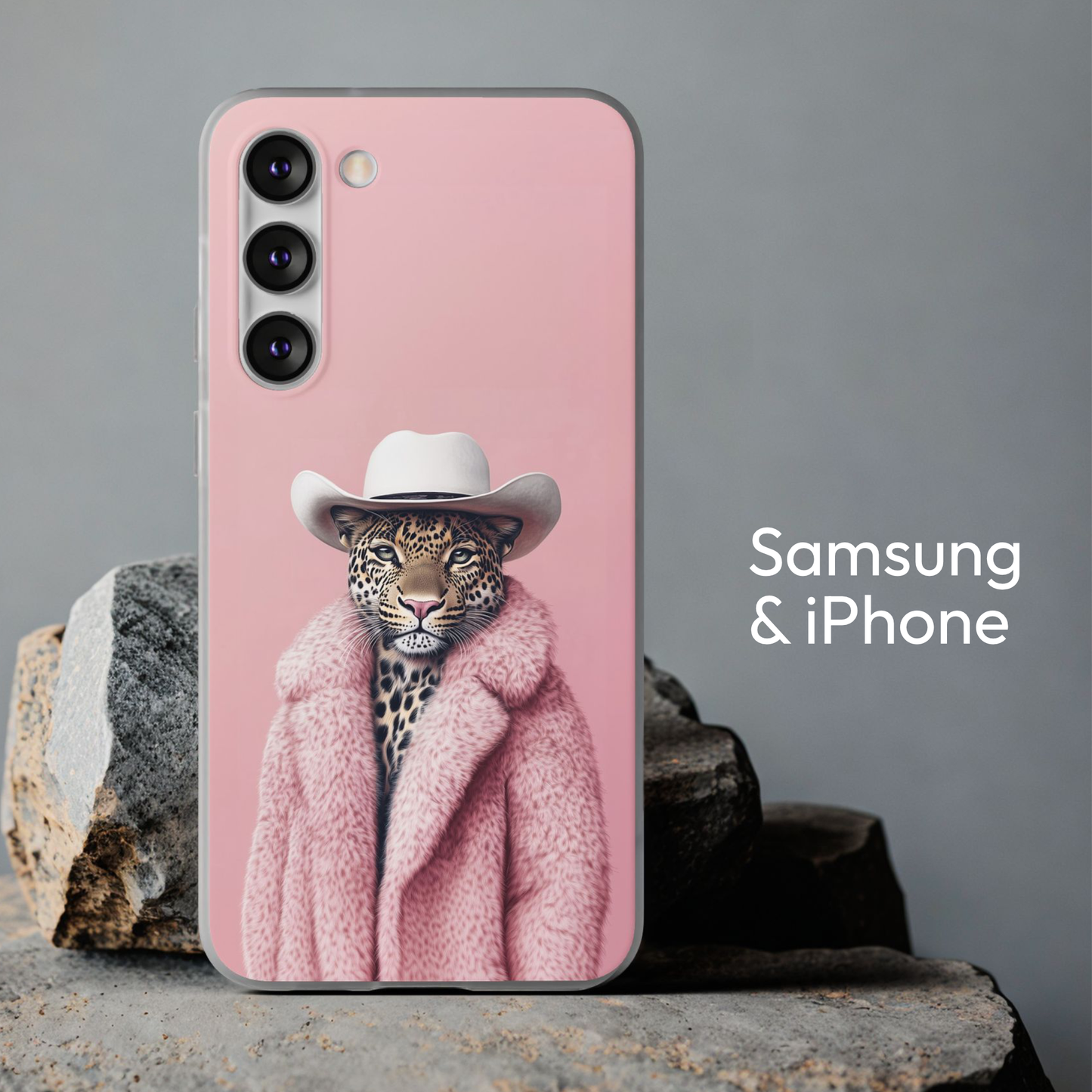 Leopard Fur Coat - Flexi Case