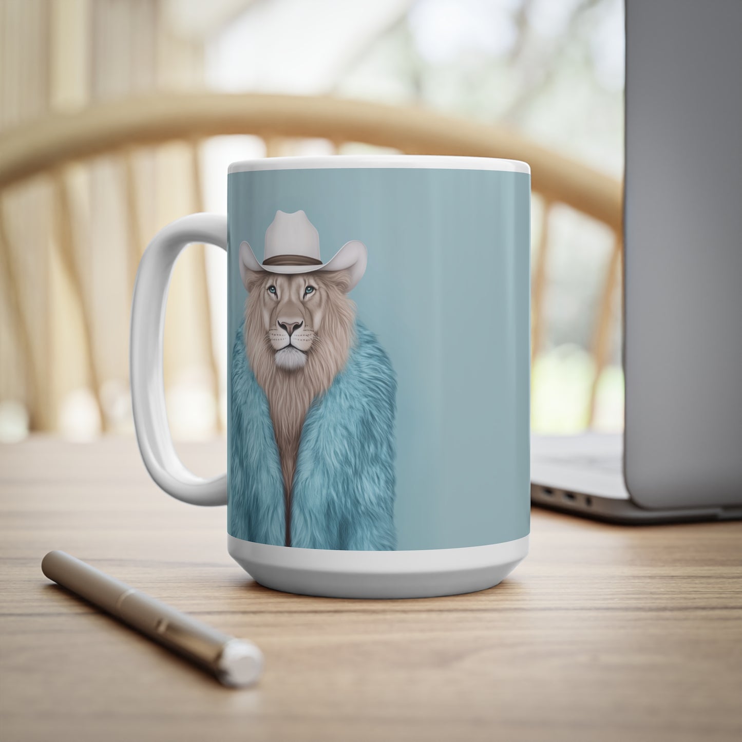 Coffee Mug - Cool Cat - Lion in Fur Coat