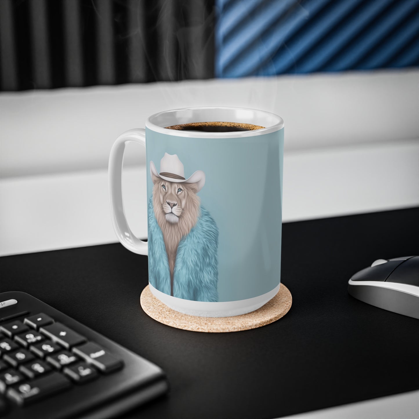 Coffee Mug - Cool Cat - Lion in Fur Coat