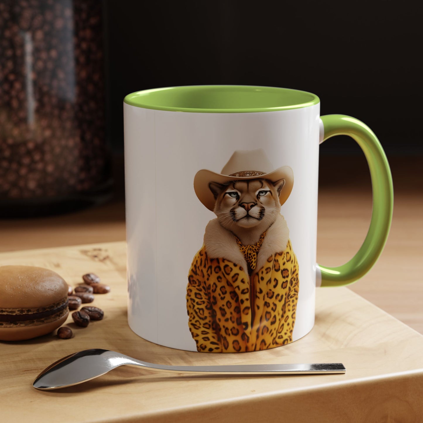 Coffee Mug - Cool Cat in Leopard Fur