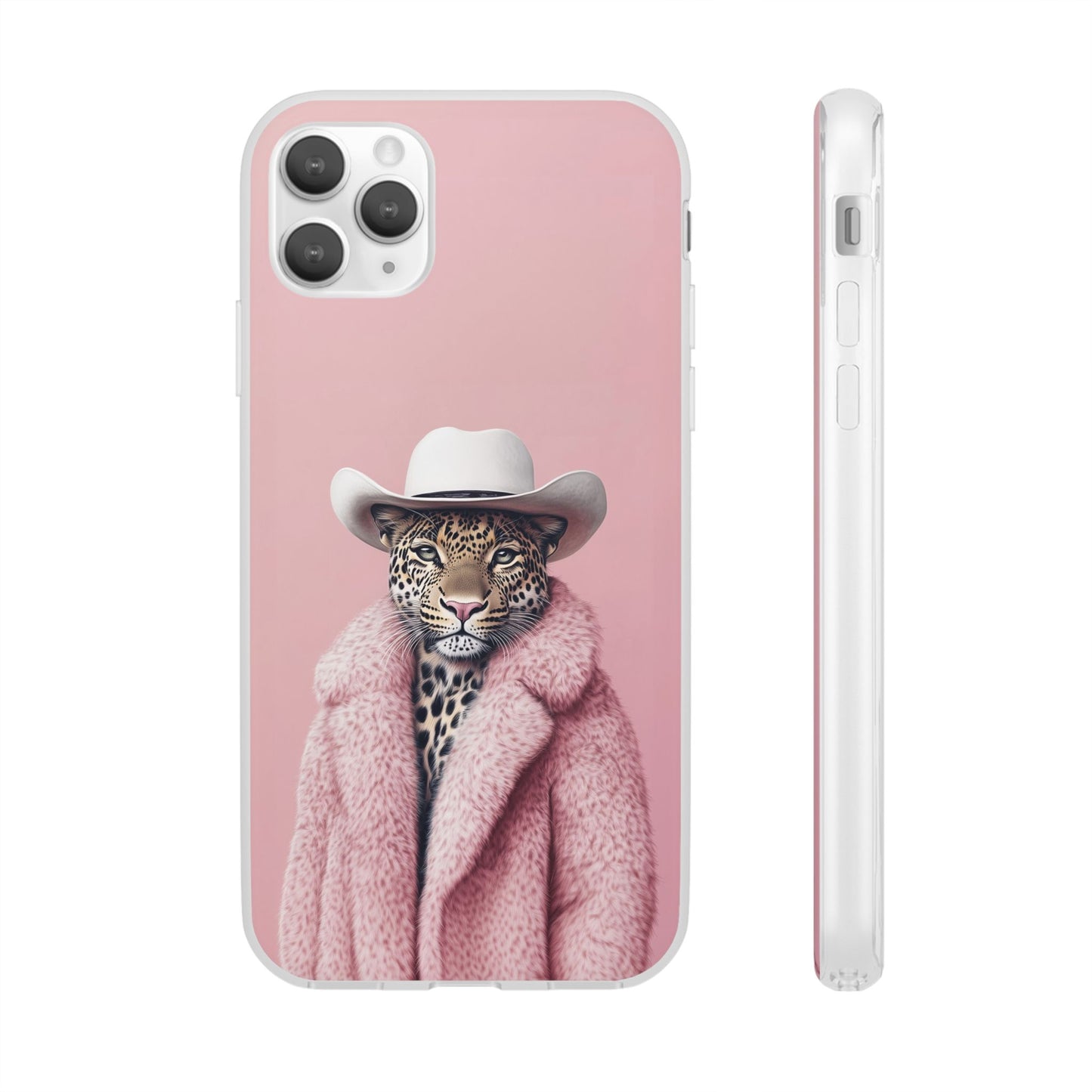 Leopard Fur Coat - Flexi Case