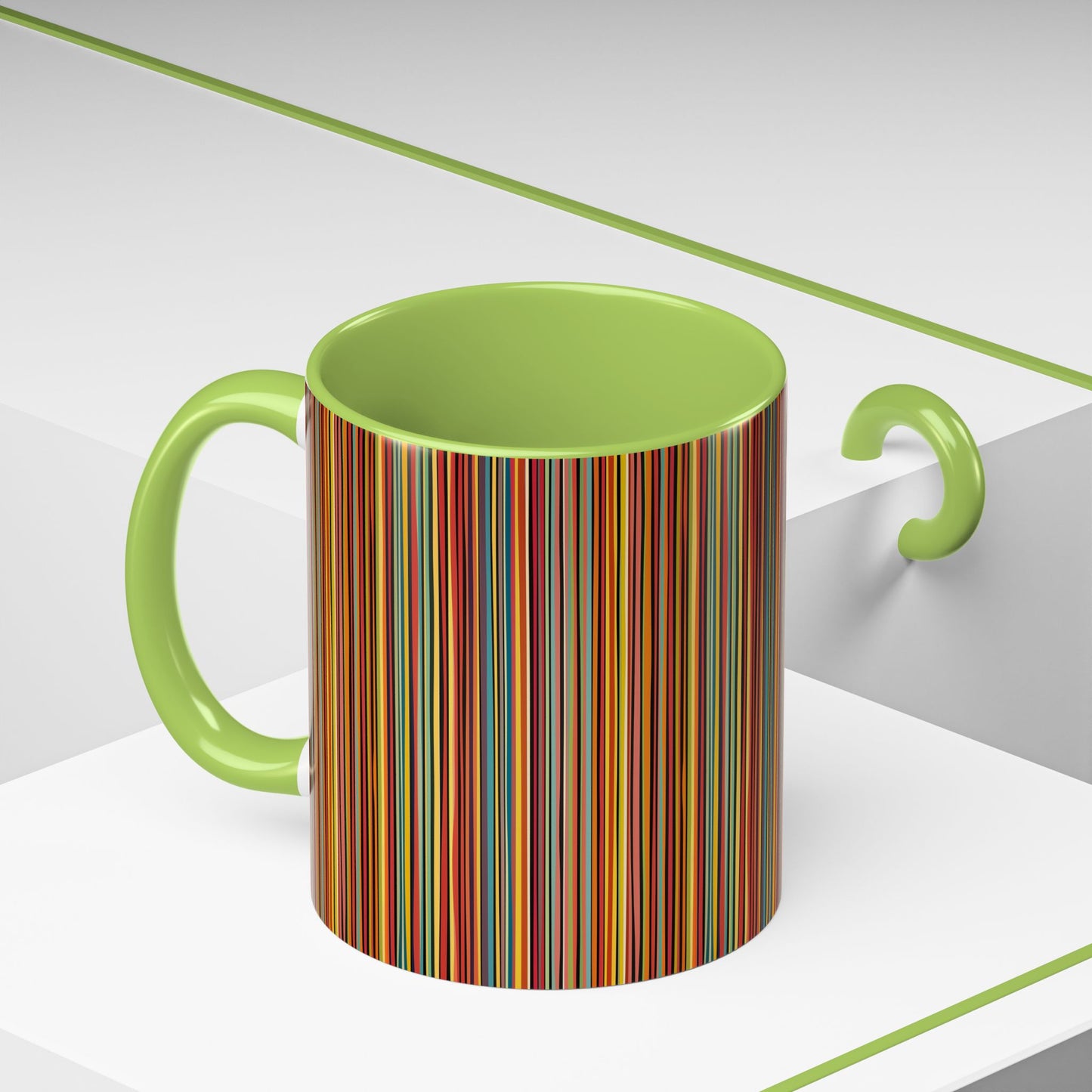 Coffee Mug - Vibrant Coloured Lines