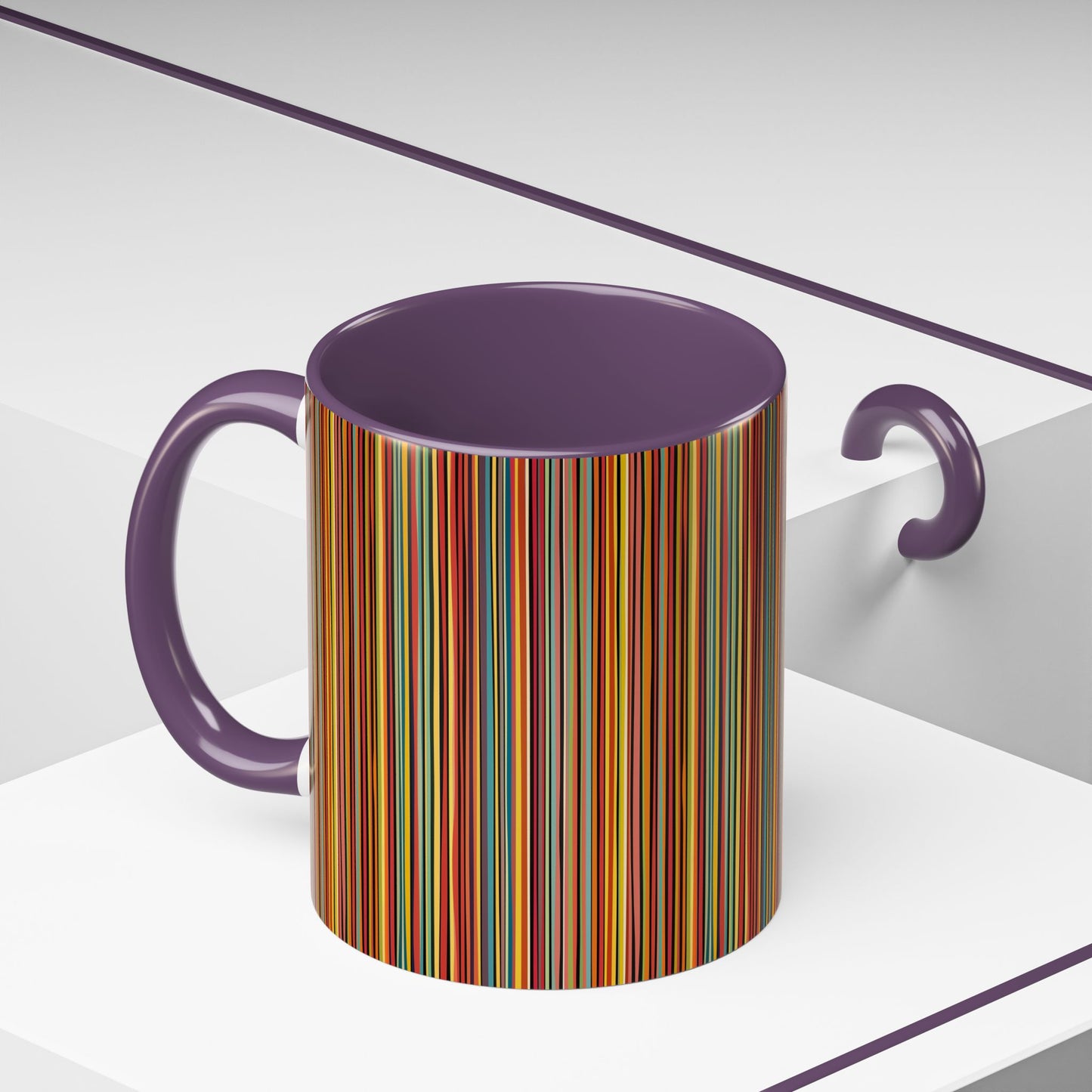 Coffee Mug - Vibrant Coloured Lines