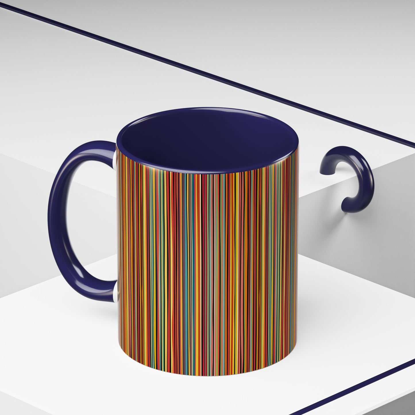 Coffee Mug - Vibrant Coloured Lines