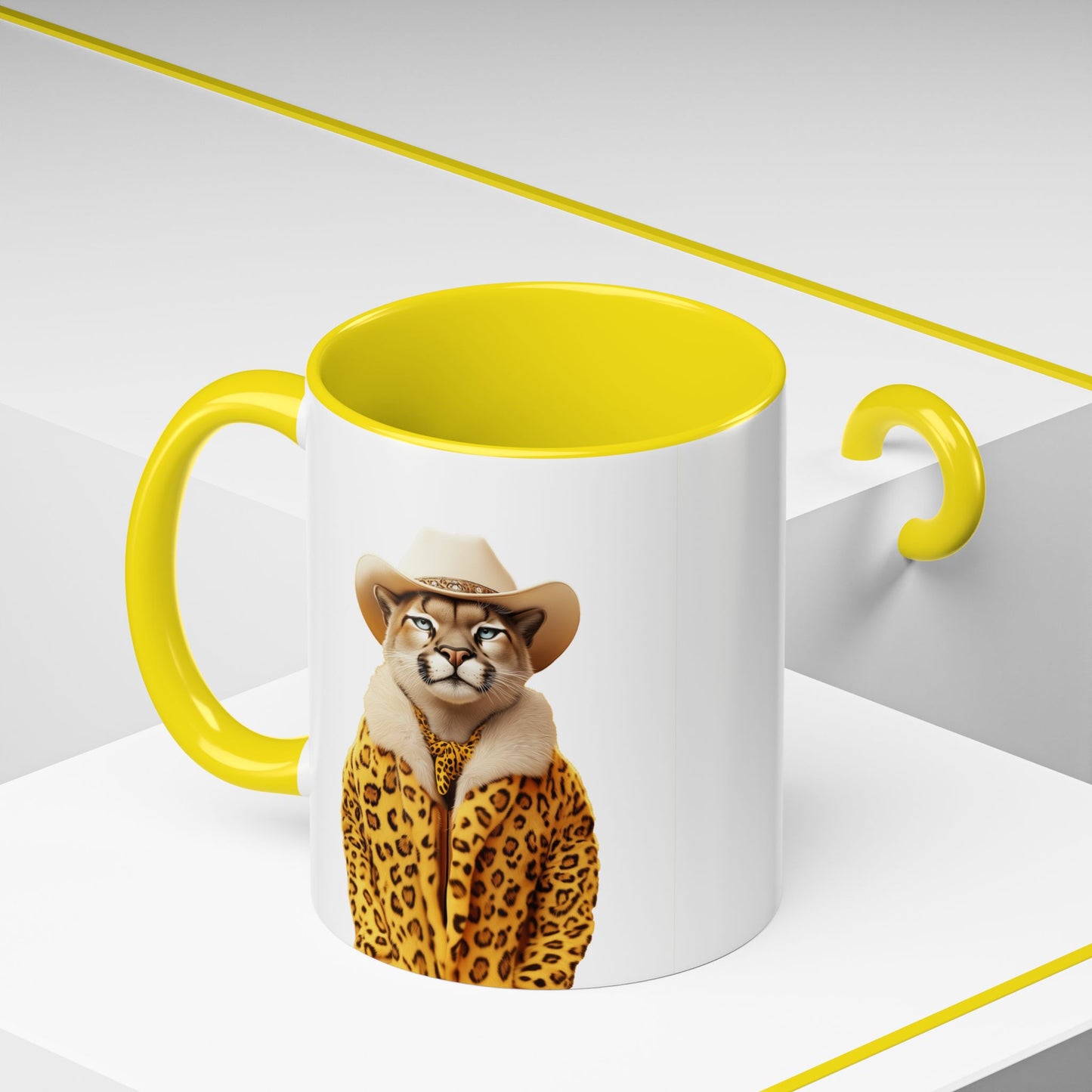 Coffee Mug - Cool Cat in Leopard Fur