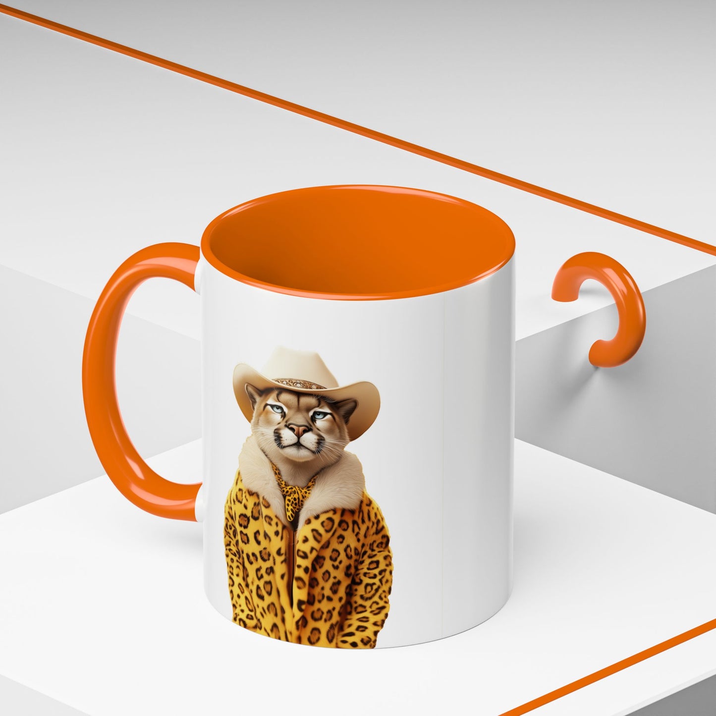Coffee Mug - Cool Cat in Leopard Fur