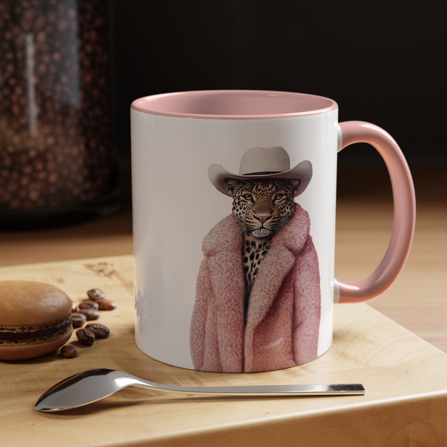 Coffee Mug - Cool Cat in Pink Fur