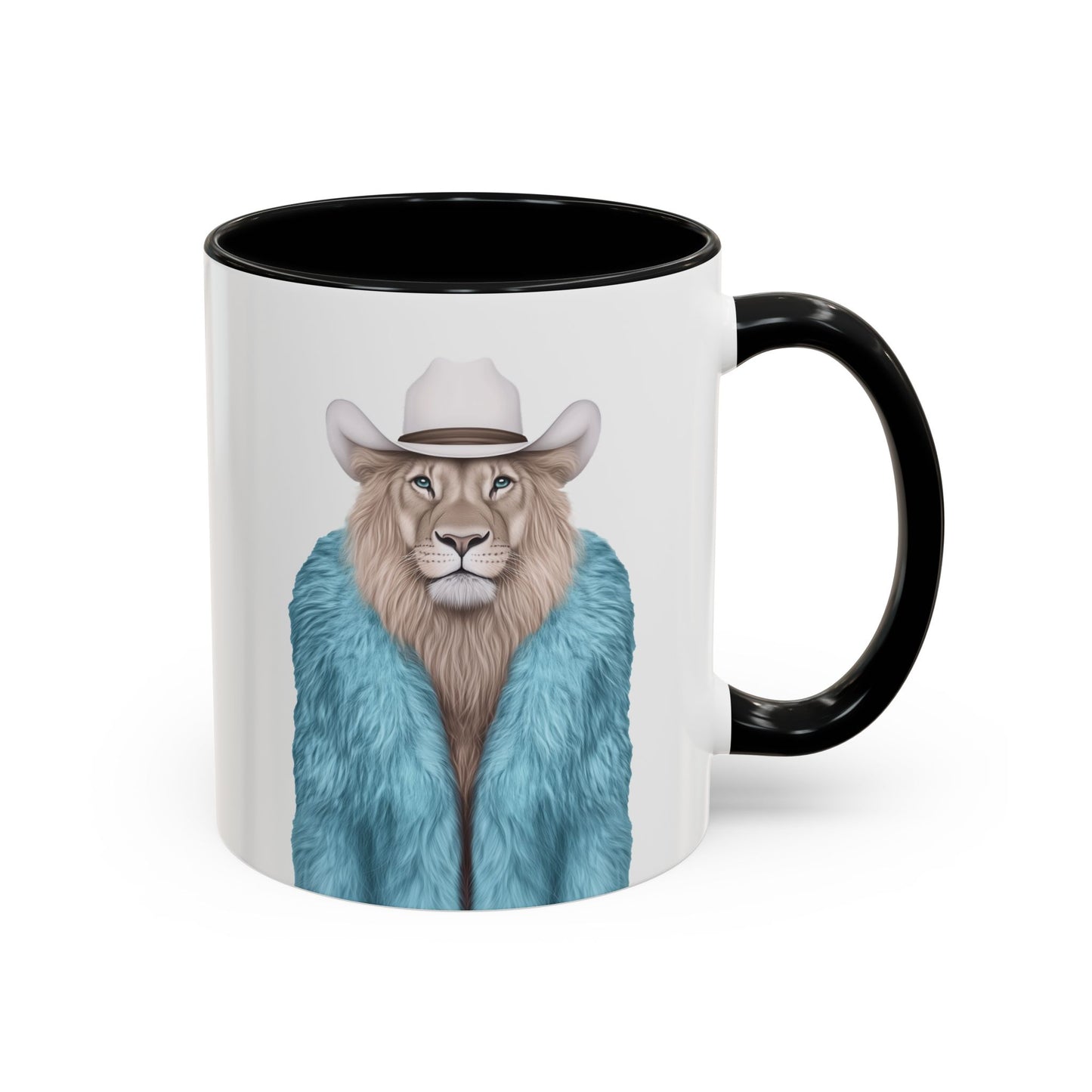 Cool Cat in Blue Fur Coat