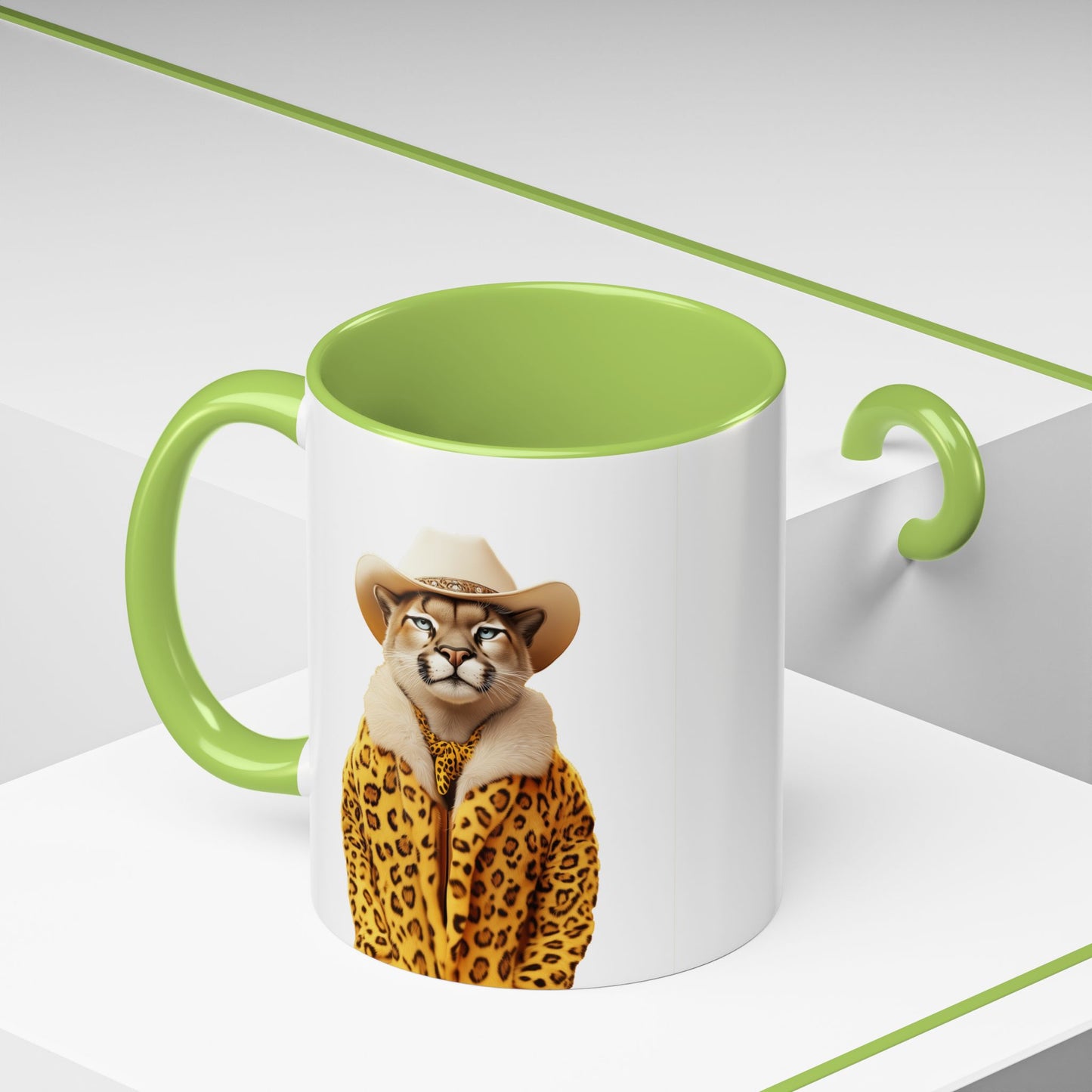 Coffee Mug - Cool Cat in Leopard Fur