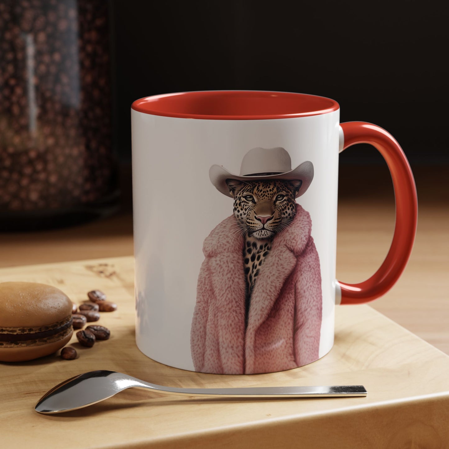 Coffee Mug - Cool Cat in Pink Fur
