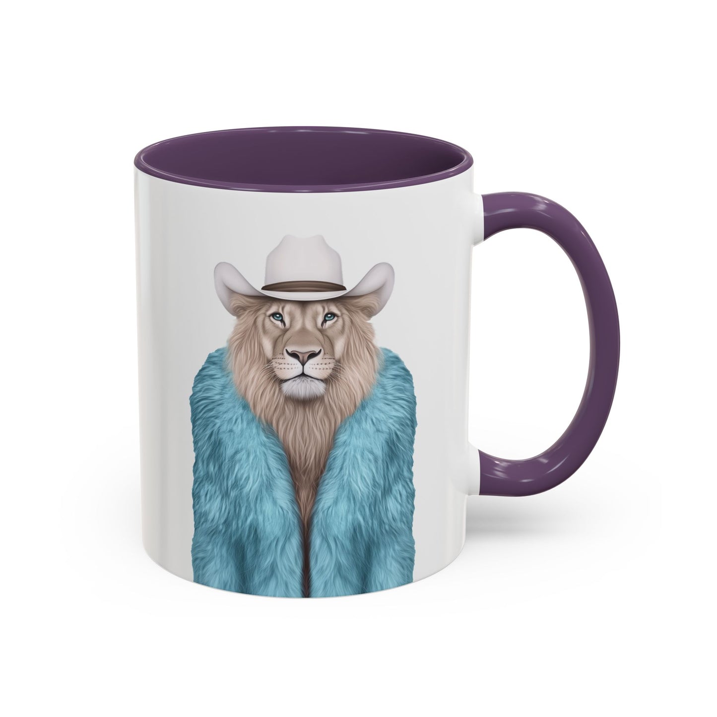Cool Cat in Blue Fur Coat