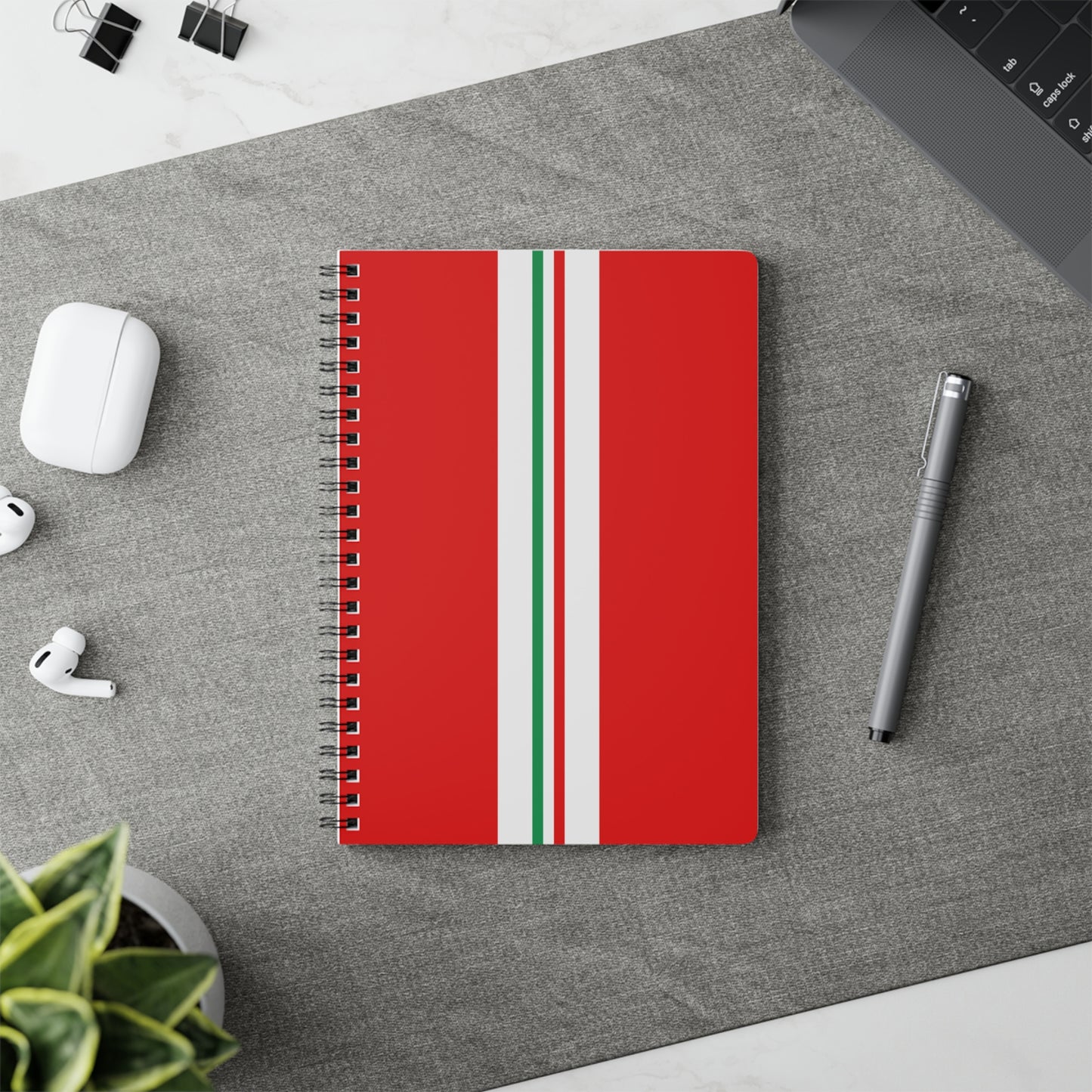 A5 Softcover Notebook - Rosso Corsa Stradale Red