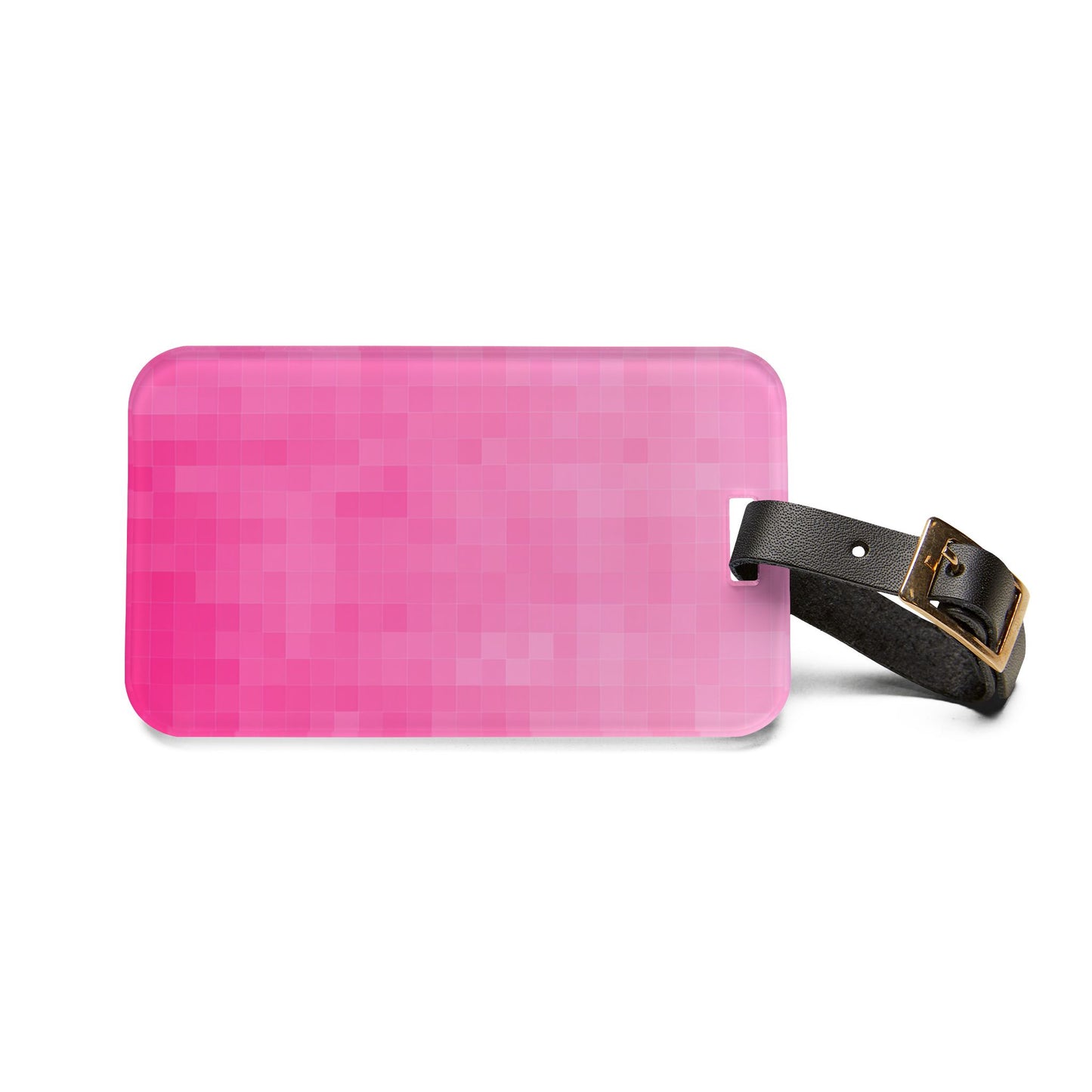 Address Luggage Tag - Pink Matrix