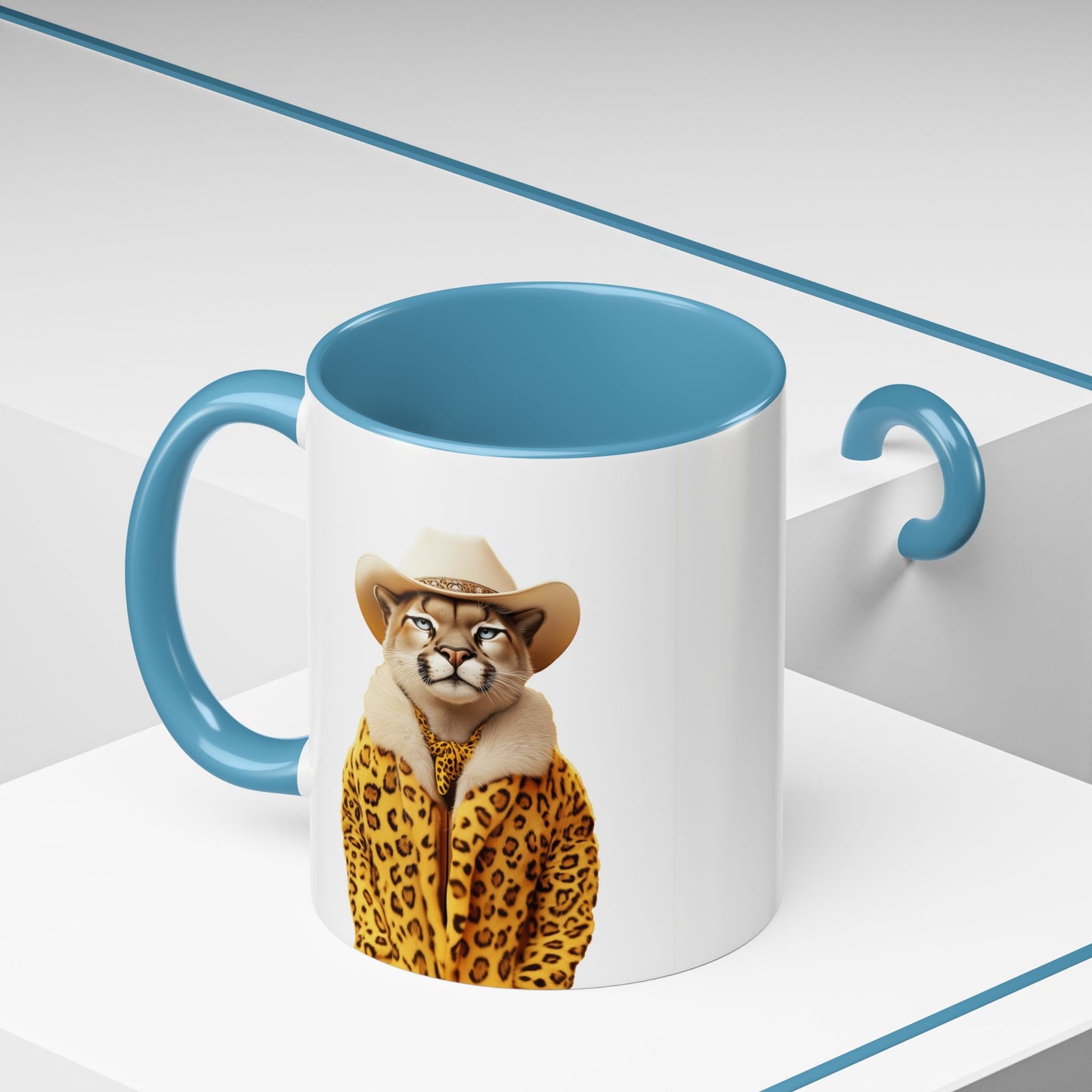Coffee Mug - Cool Cat in Leopard Fur