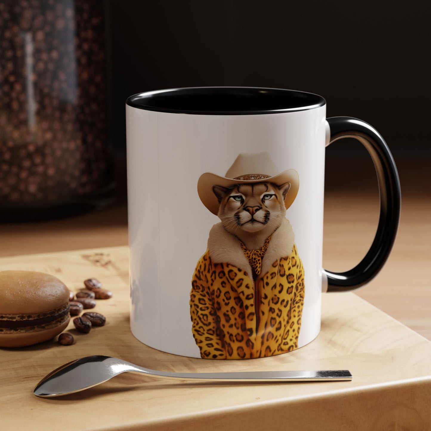 Coffee Mug - Cool Cat in Leopard Fur