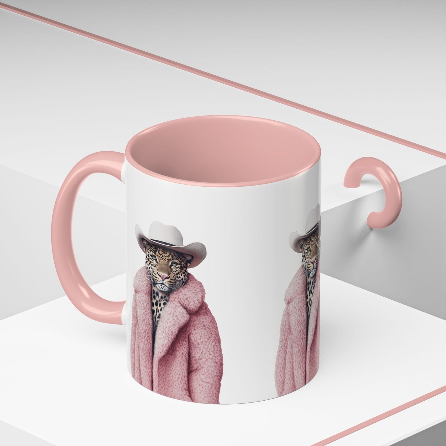 Accent Coffee Mug - Cool Cat Leopard