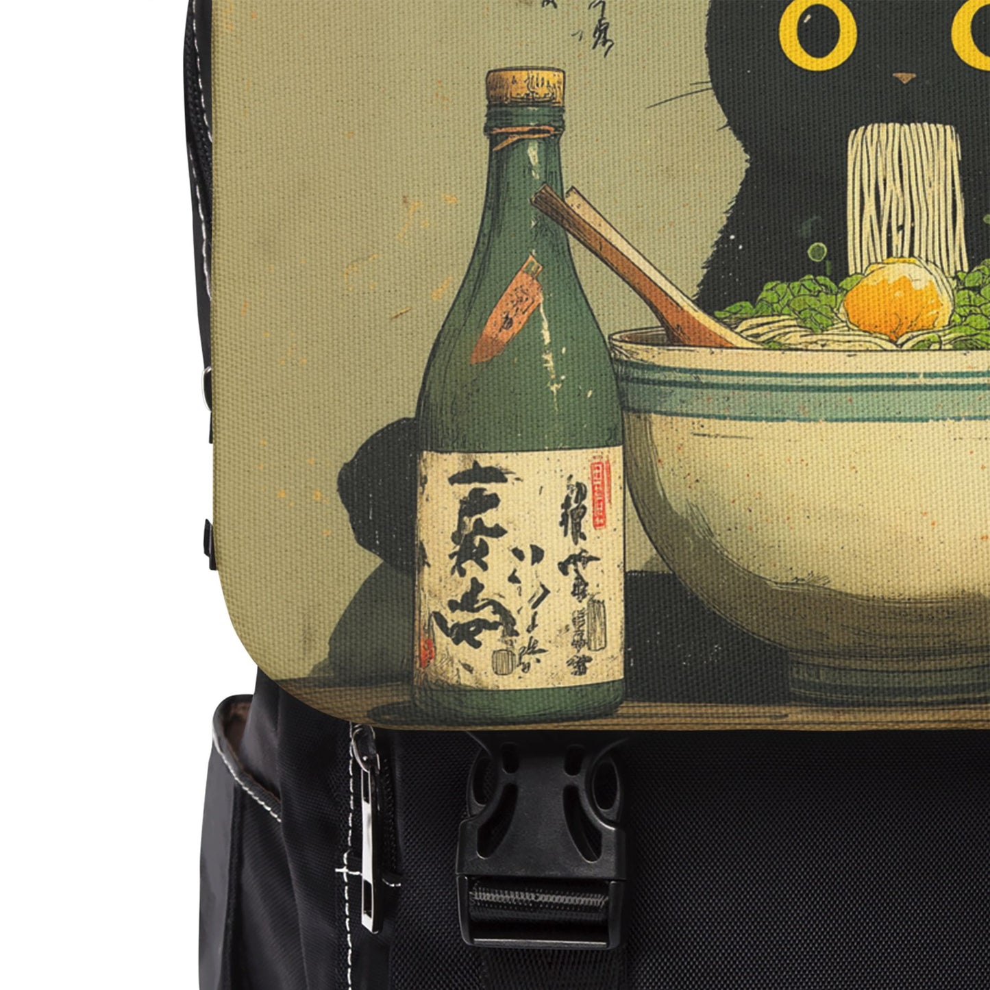 Oxford Canvas Backpack - Ramen Cat