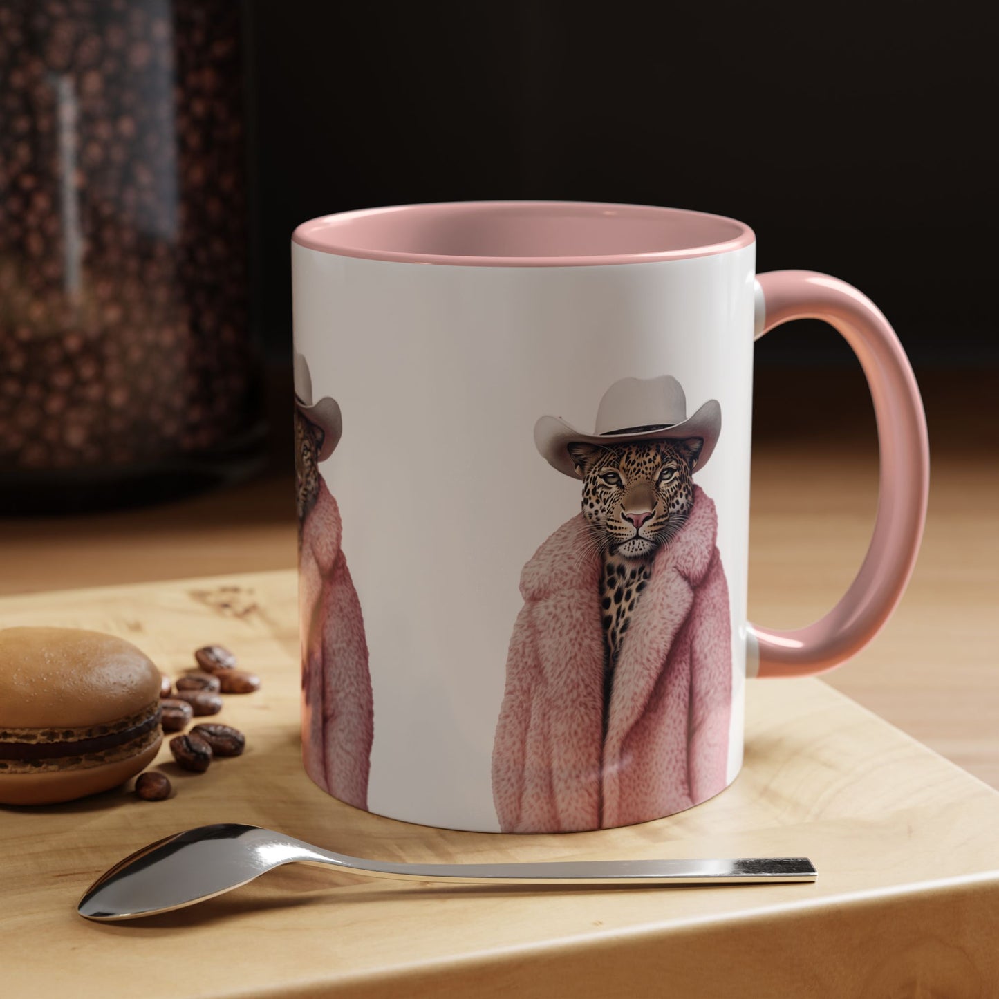 Accent Coffee Mug - Cool Cat Leopard