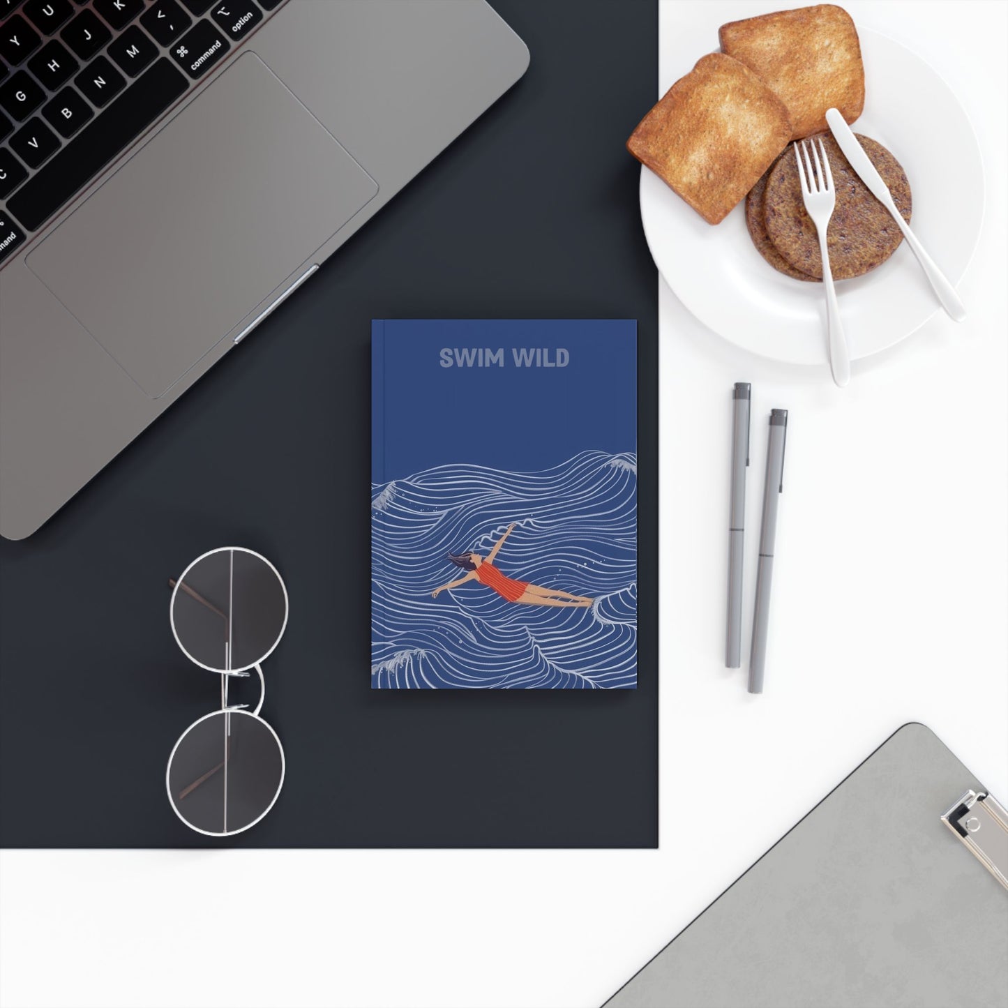 Hard Backed Journal - Swim Wild