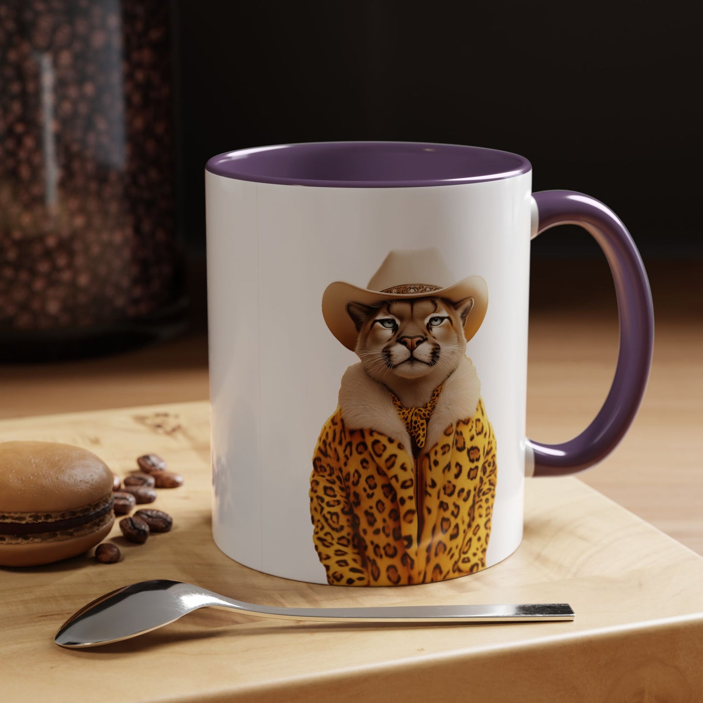 Coffee Mug - Cool Cat in Leopard Fur