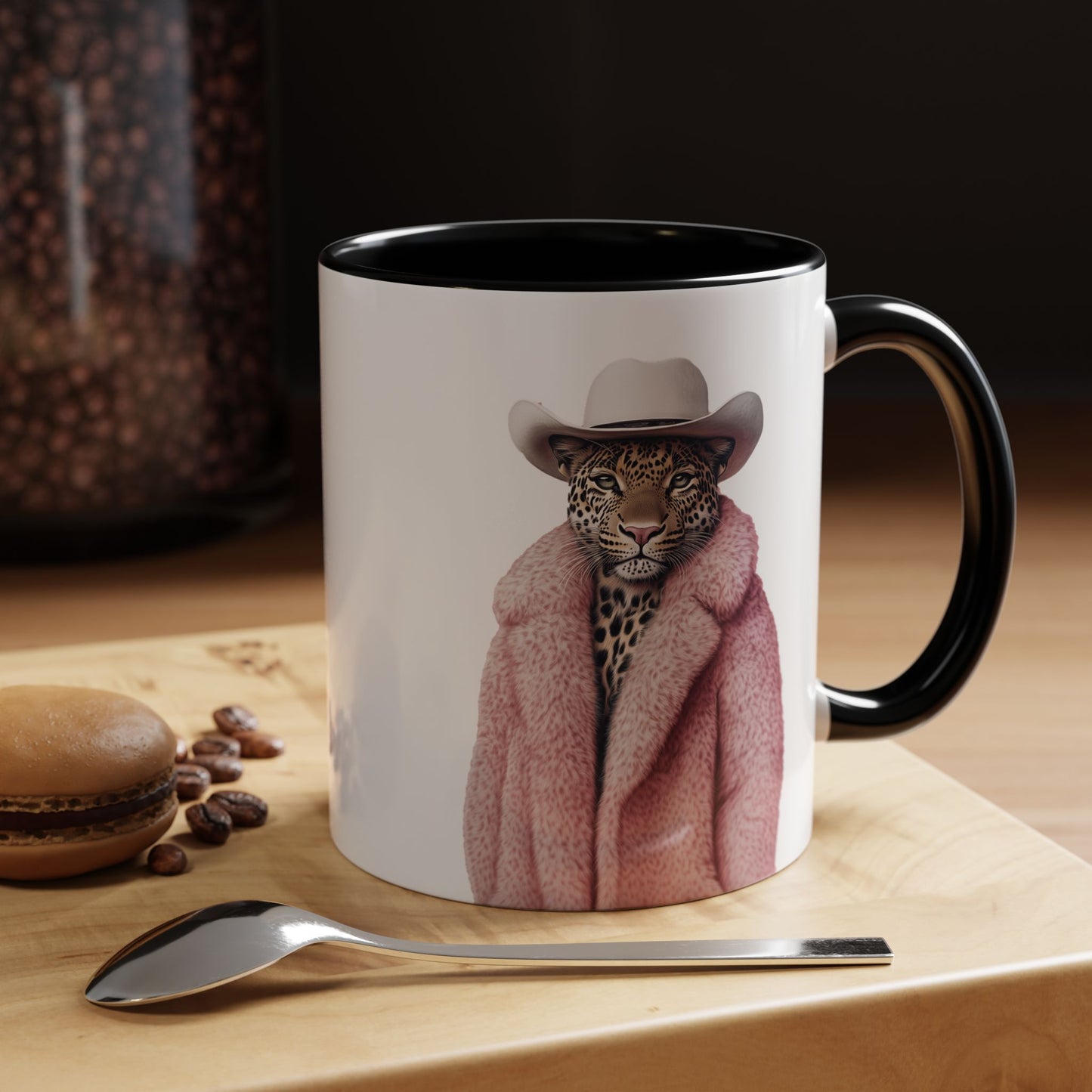 Coffee Mug - Cool Cat in Pink Fur