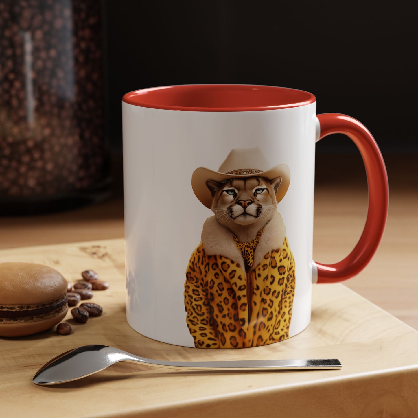 Coffee Mug - Cool Cat in Leopard Fur