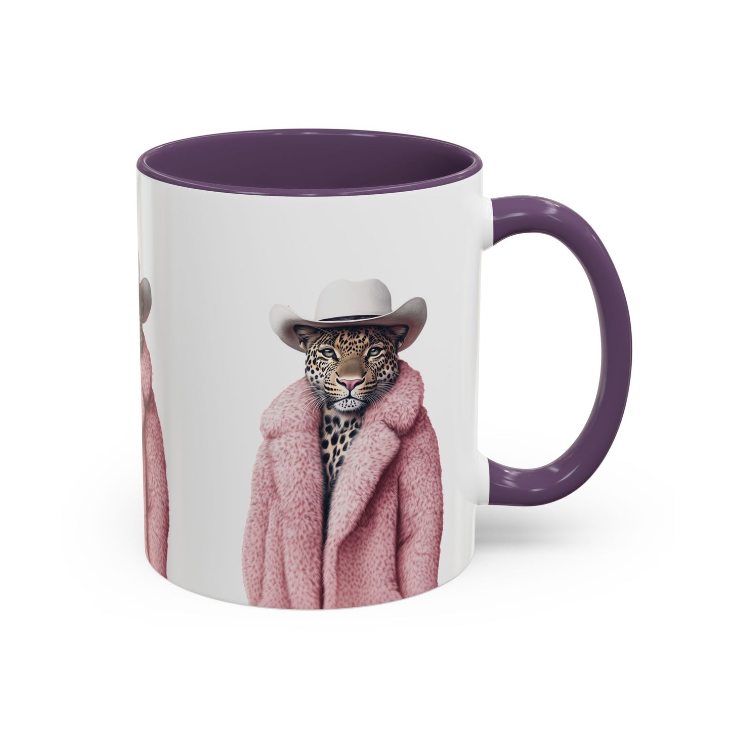 Accent Coffee Mug -  Cool Cat Leopard