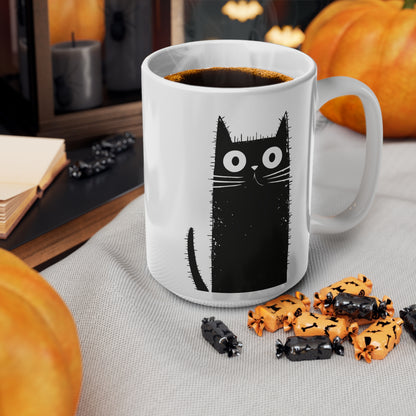 11oz & 15oz Coffee Mug - Black Cat