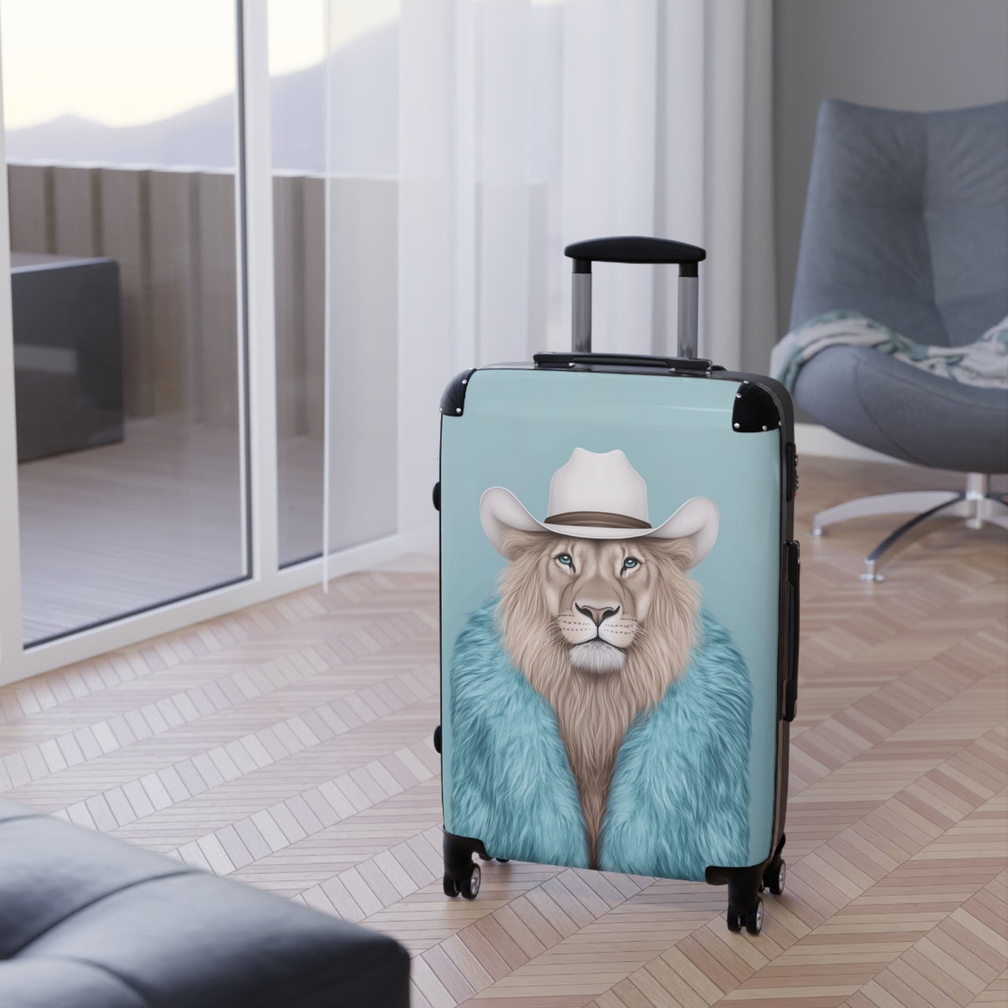 Lion in Fur Coat - Suitcase