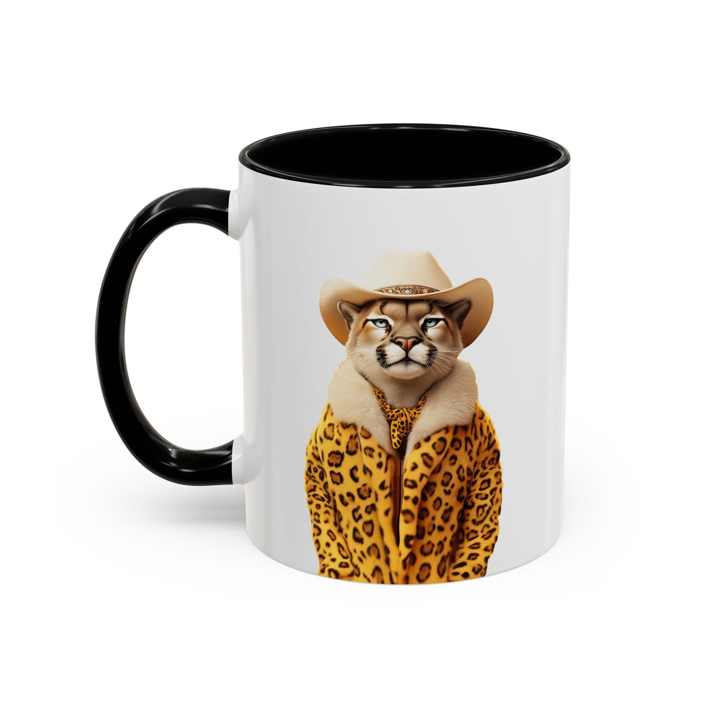 Coffee Mug - Cool Cat in Leopard Fur