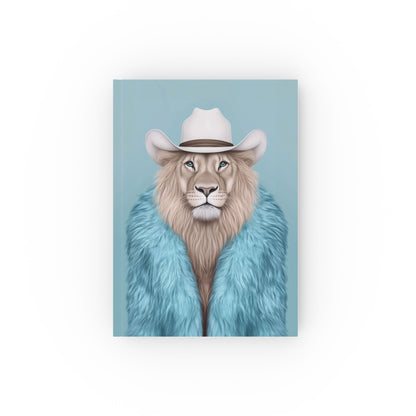 Hard Backed Journal - Cool Cat in Fur Coat